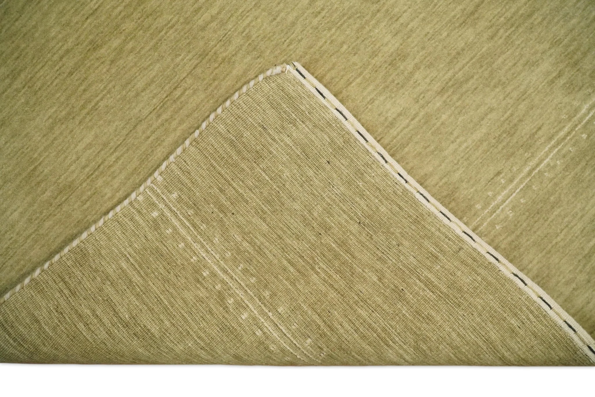 4x6 Small Solid Beige Wool Hand Woven Southwestern Gabbeh Rug | LOR11 - Image 4