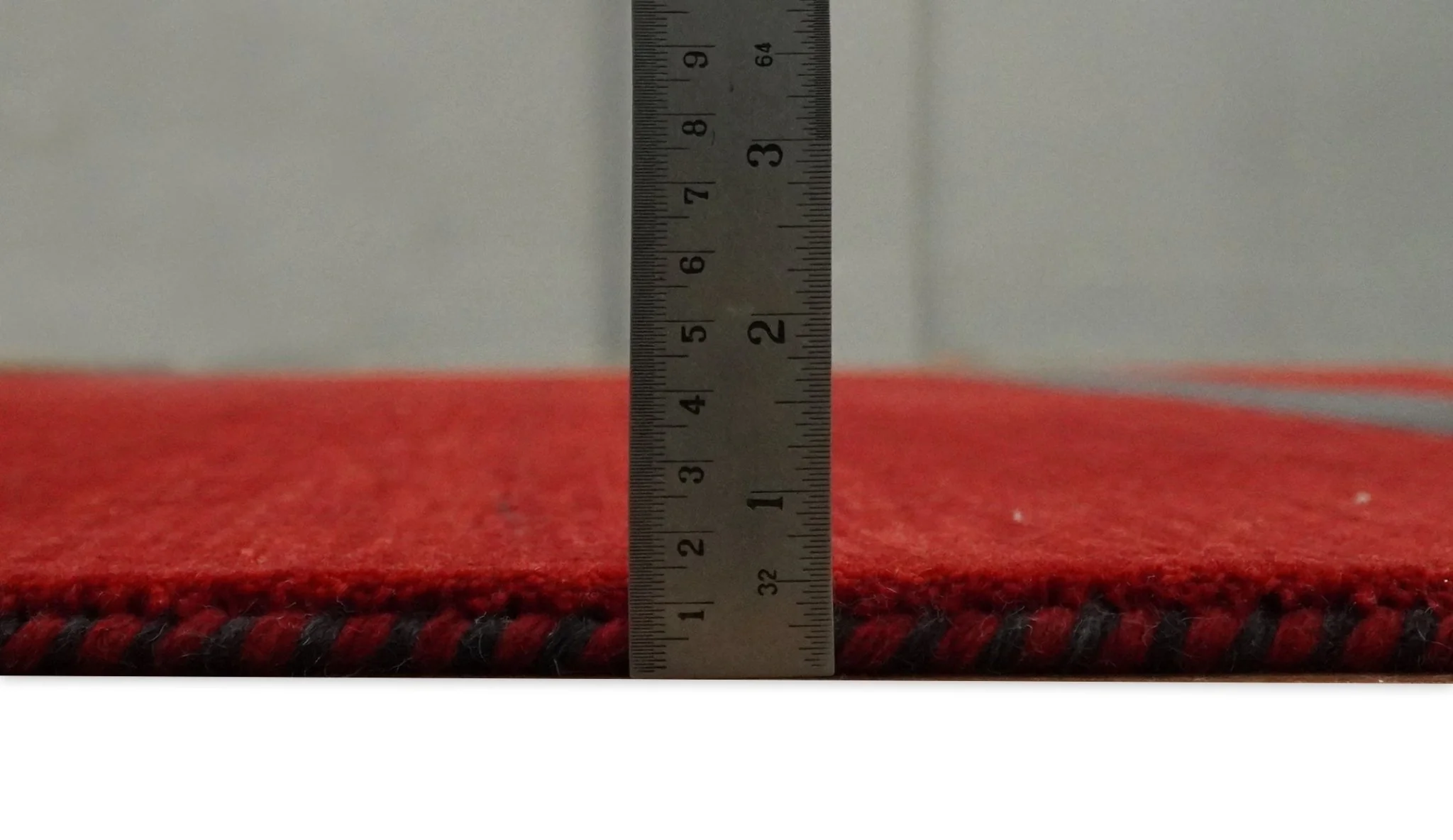4x6 Small Solid Red Wool Hand Woven Southwestern Gabbeh Rug | LOR24 - Image 10