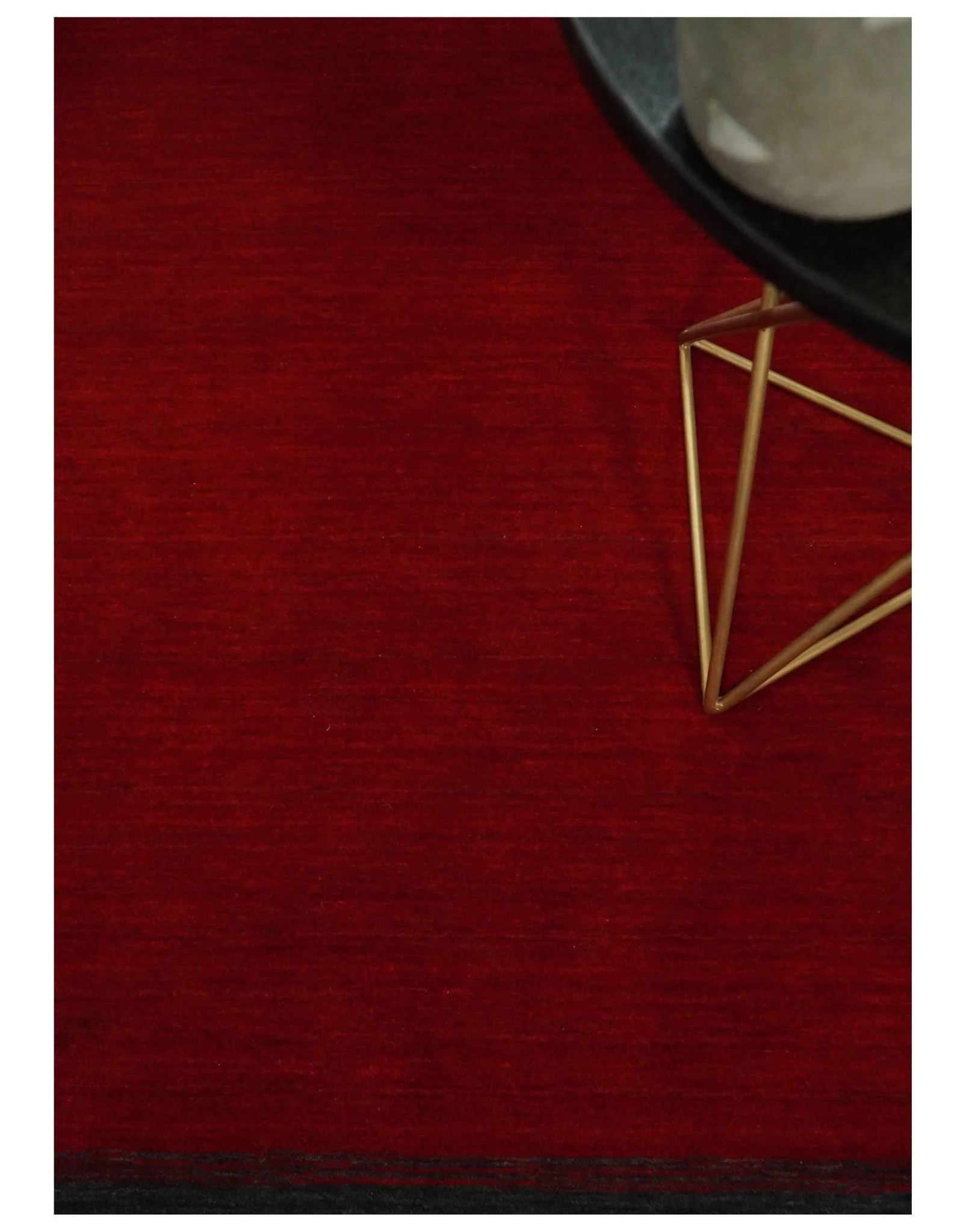 4x6 Small Solid Red Wool Hand Woven Southwestern Gabbeh Rug | LOR24 - Image 2