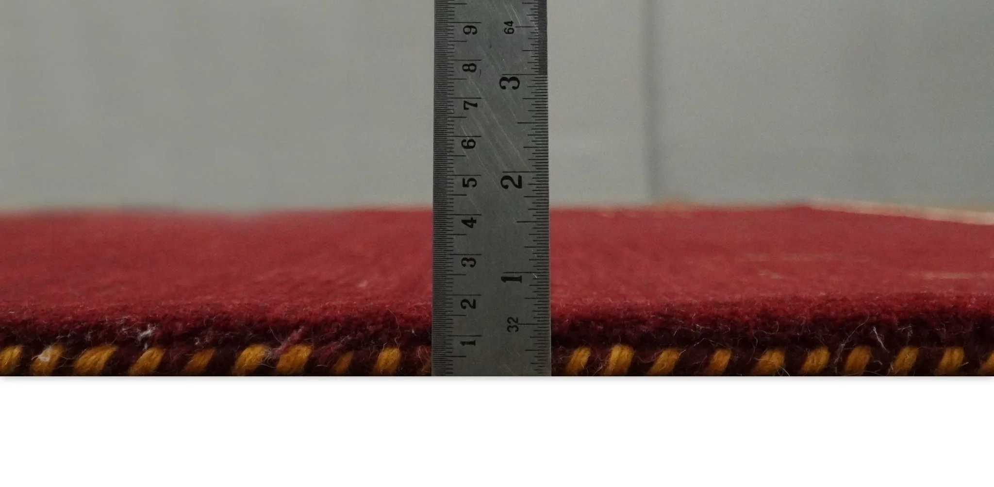 4x6 Solid Red Wool Hand Woven Southwestern Gabbeh Rug | LOR25 - Image 10
