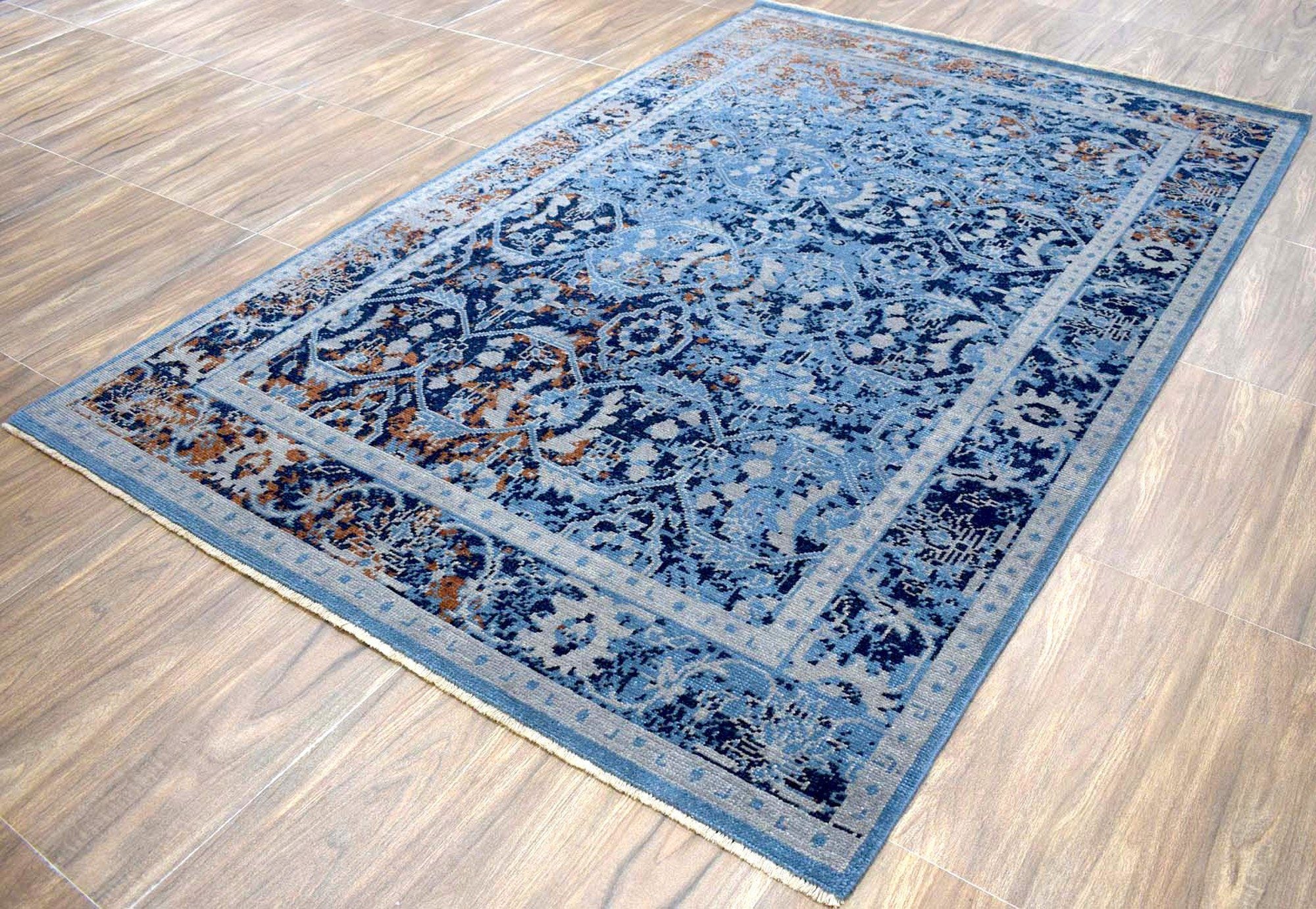 5.6x8.6 Rug | Modern Handmade Wool Area Rug | The Rug Decor | TRD17705686 - Image 3