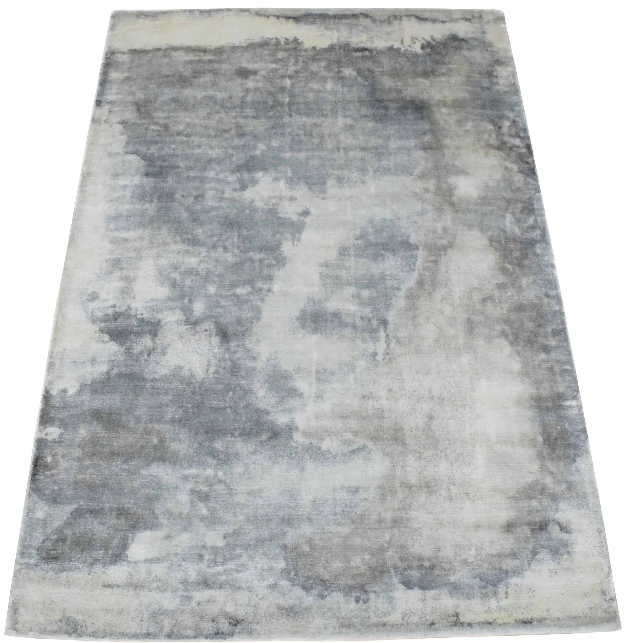 5.7x8 Rug, Abstract Red and Gray Rug made with Viscose Art Silk - Image 4