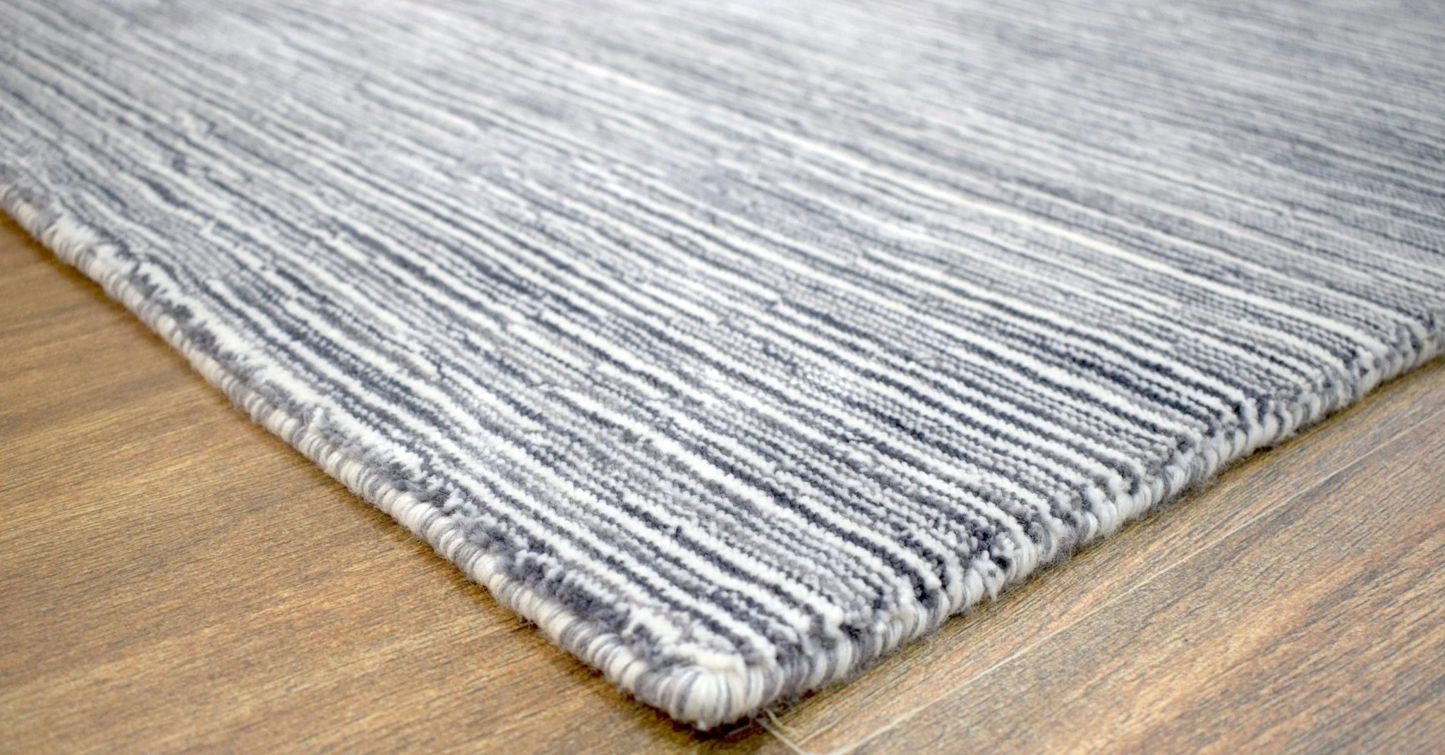 5x8 Modern Gray and Silver Area Rug | Handmade with Wool & Viscose | TRD1007058 - Image 6