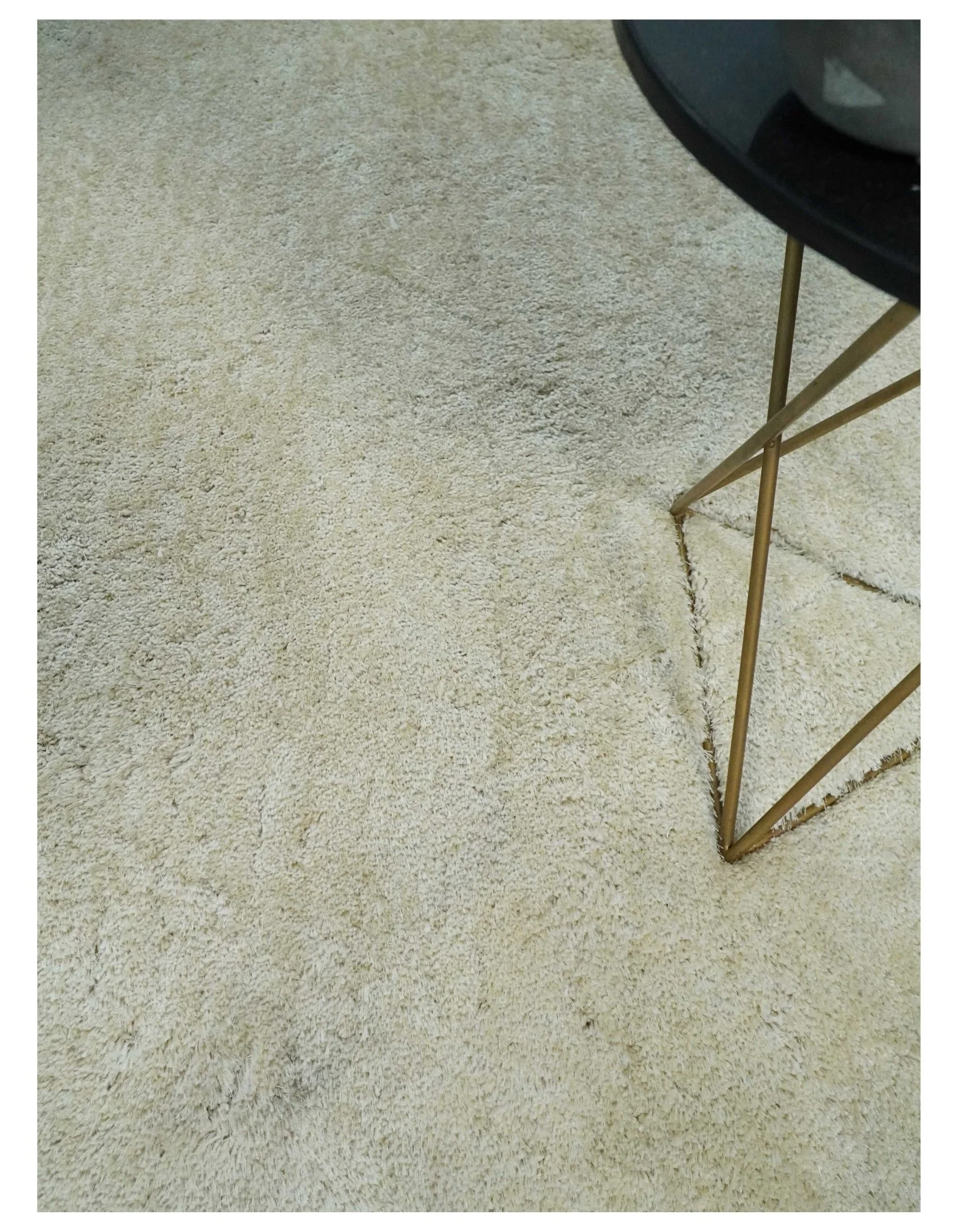 Solid Plush and Soft 3x5, 4x6 and 5x7 Hand Woven Shag Ivory Area Rug | SHAG1 - Image 2