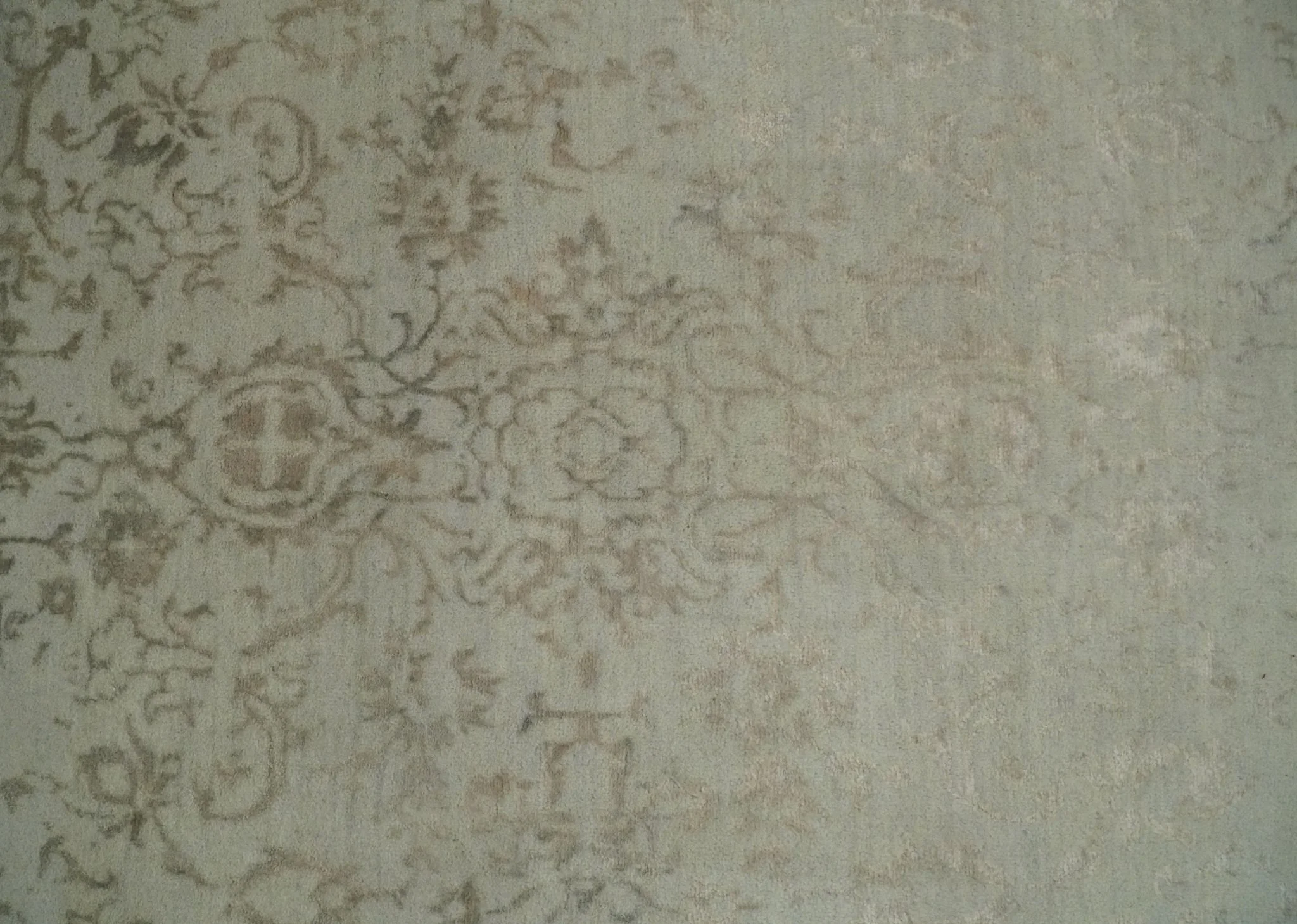 5x7 Fine Hand Knotted Beige and Brown Traditional Vintage Persian Style Antique Wool and Silk Rug | AGR50 - Image 11