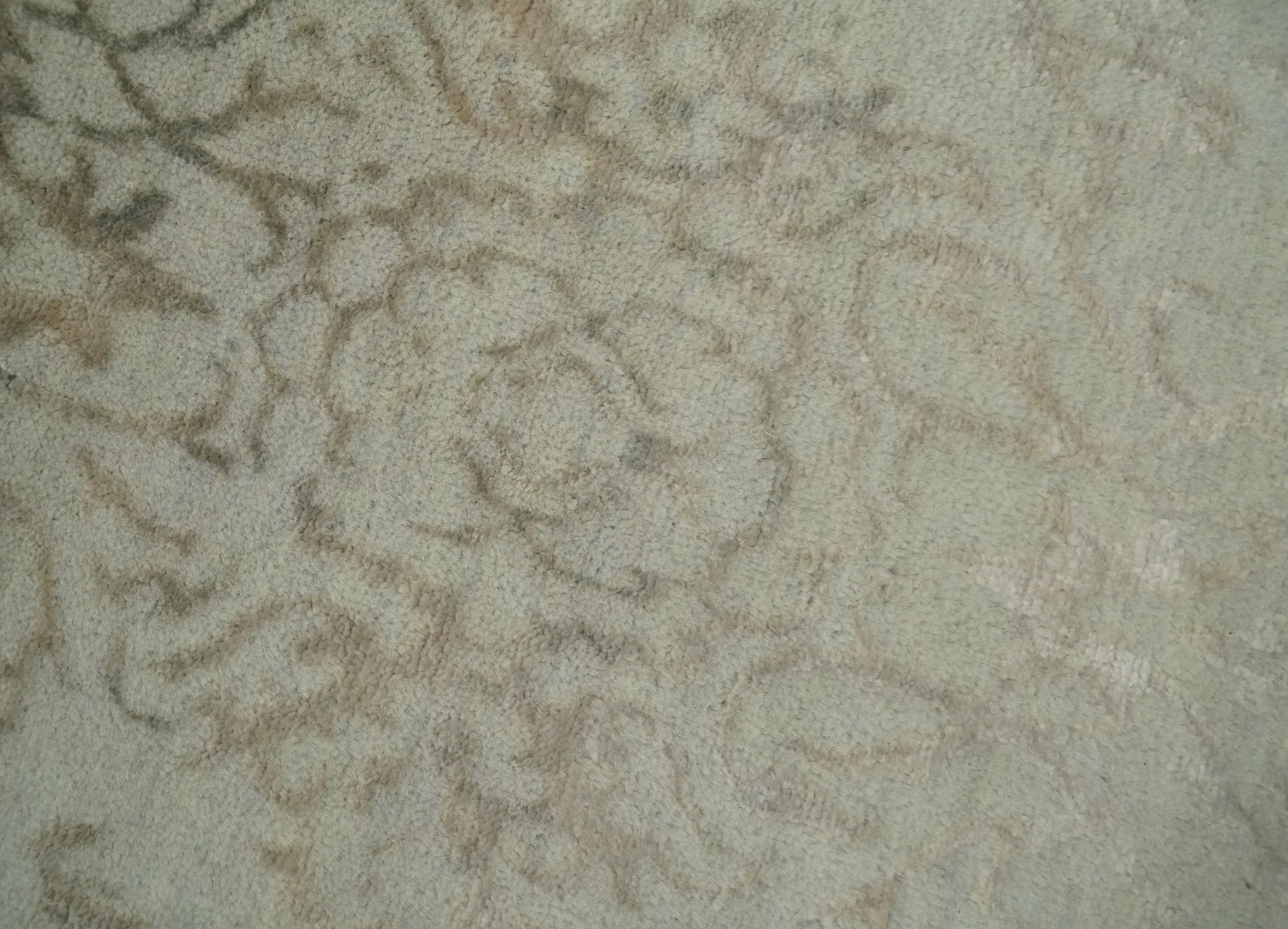 5x7 Fine Hand Knotted Beige and Brown Traditional Vintage Persian Style Antique Wool and Silk Rug | AGR50 - Image 4