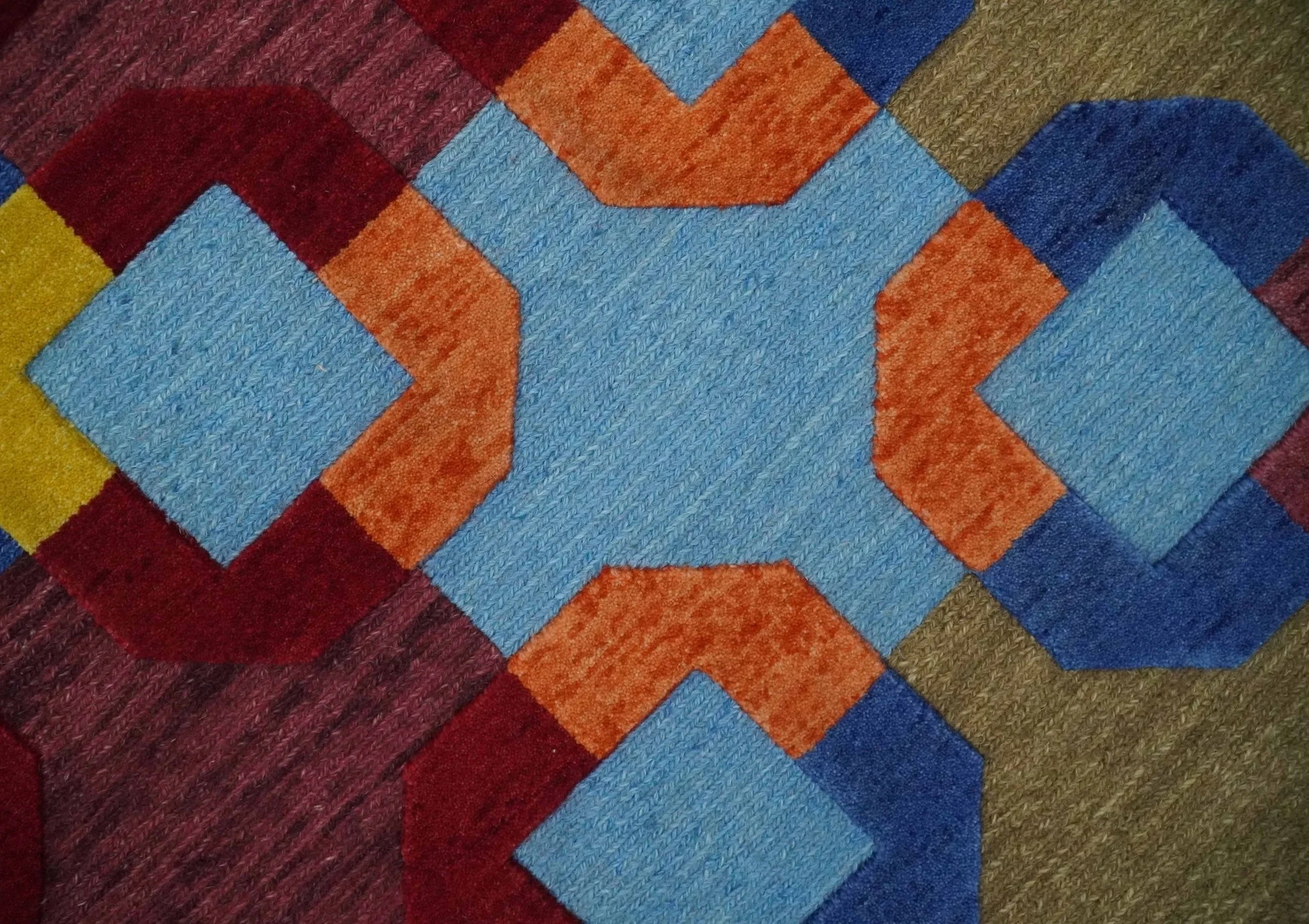 5x7 Multicolor Modern Artistic Wool Hand Woven Southwestern Rug | KNT46 - Image 10