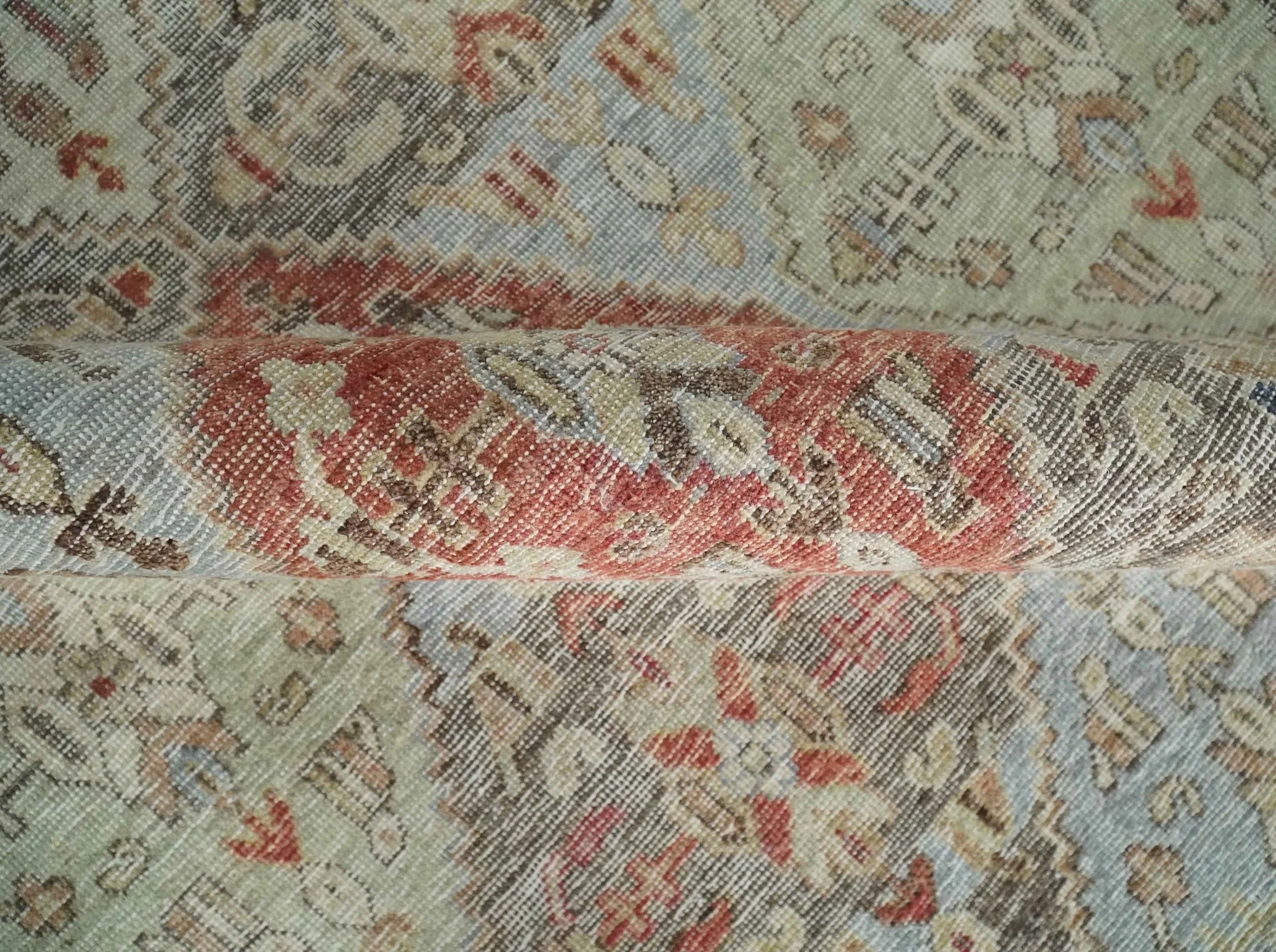 Antique look Tribal Garden Rug Hand Knotted Distressed finished oxidized Multi size wool Area Rug - Image 6