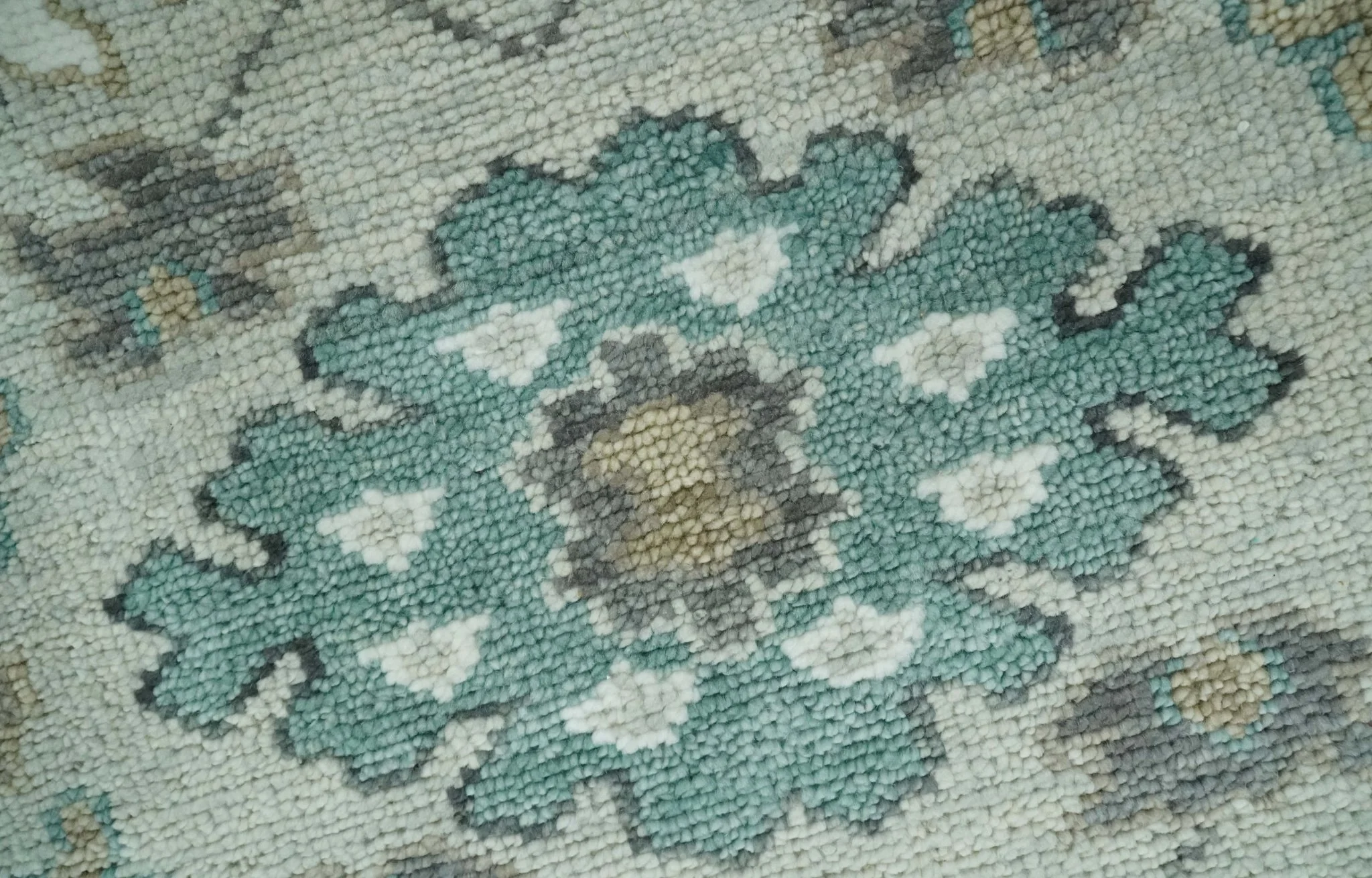 Silver, Gray and Brown Traditional Oriental Oushak Hand Knotted Multi Size wool Area Rug - Image 2