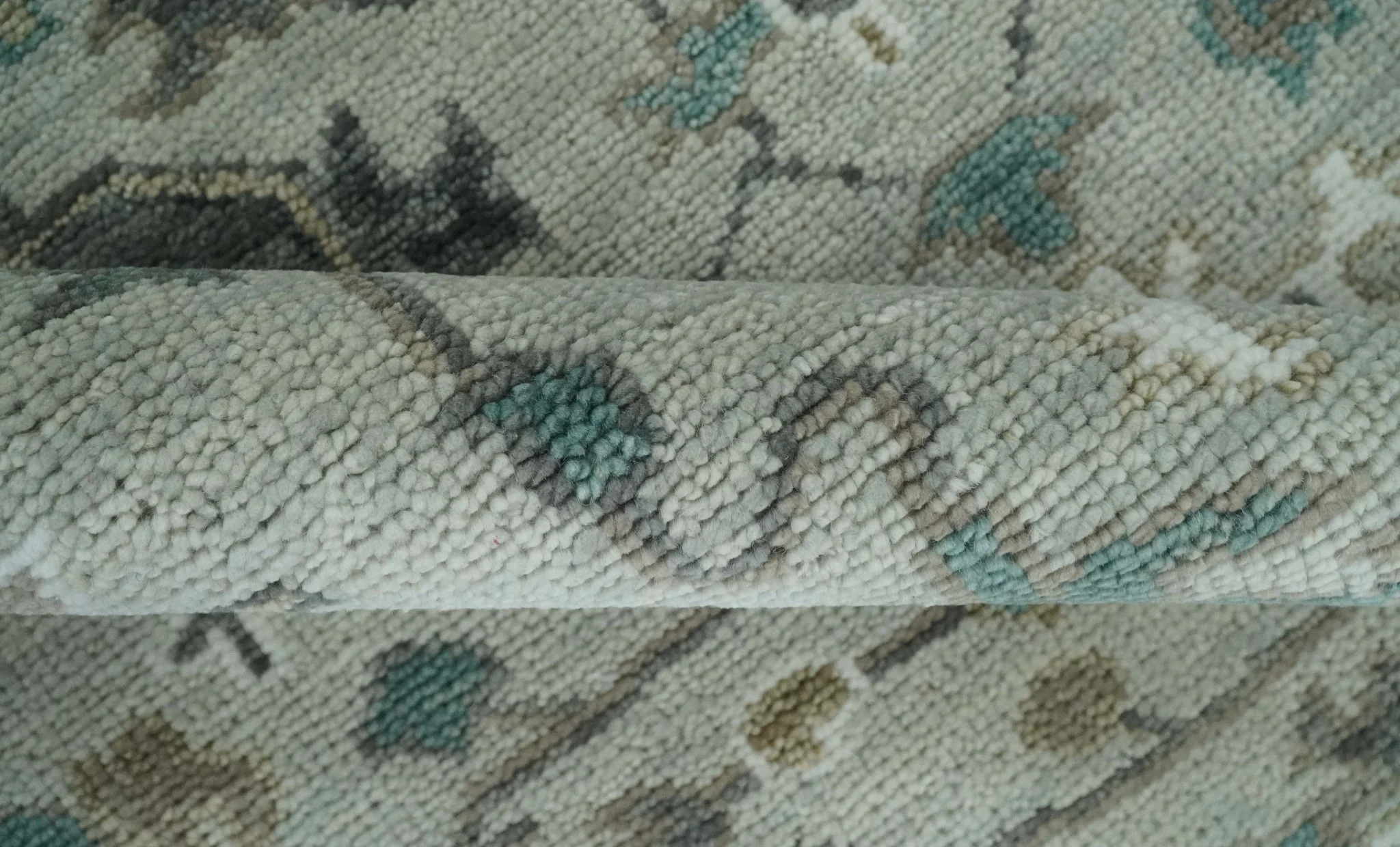 Silver, Gray and Brown Traditional Oriental Oushak Hand Knotted Multi Size wool Area Rug - Image 6