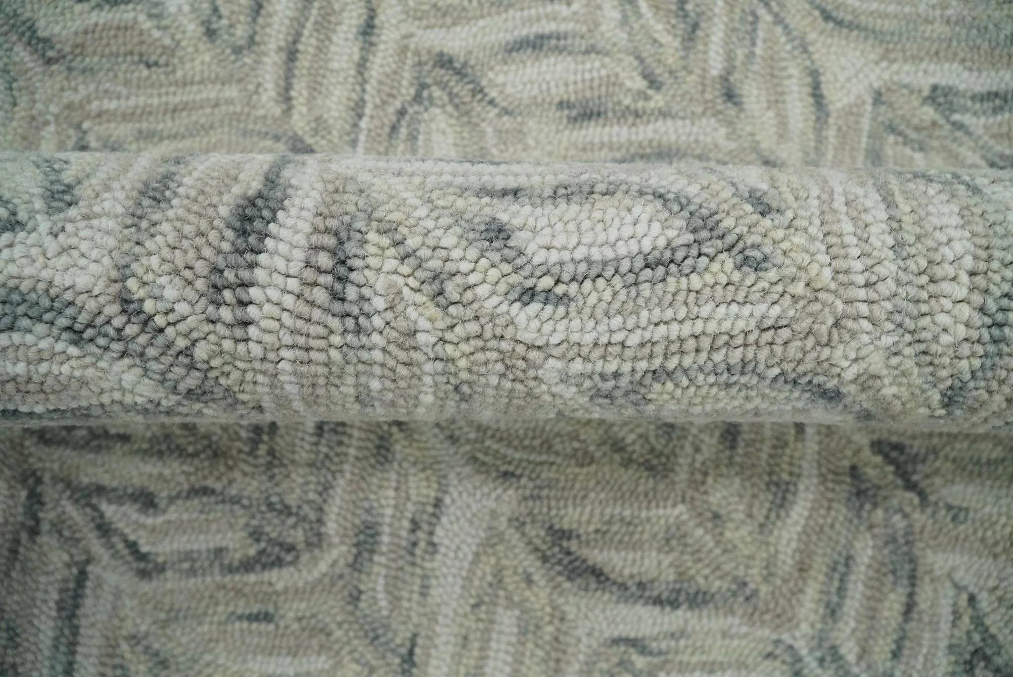 5x8 and 8x10 Beige and Gray Hand Tufted Modern Scandinavian Wool Loop Rug | ALCH1 - Image 4