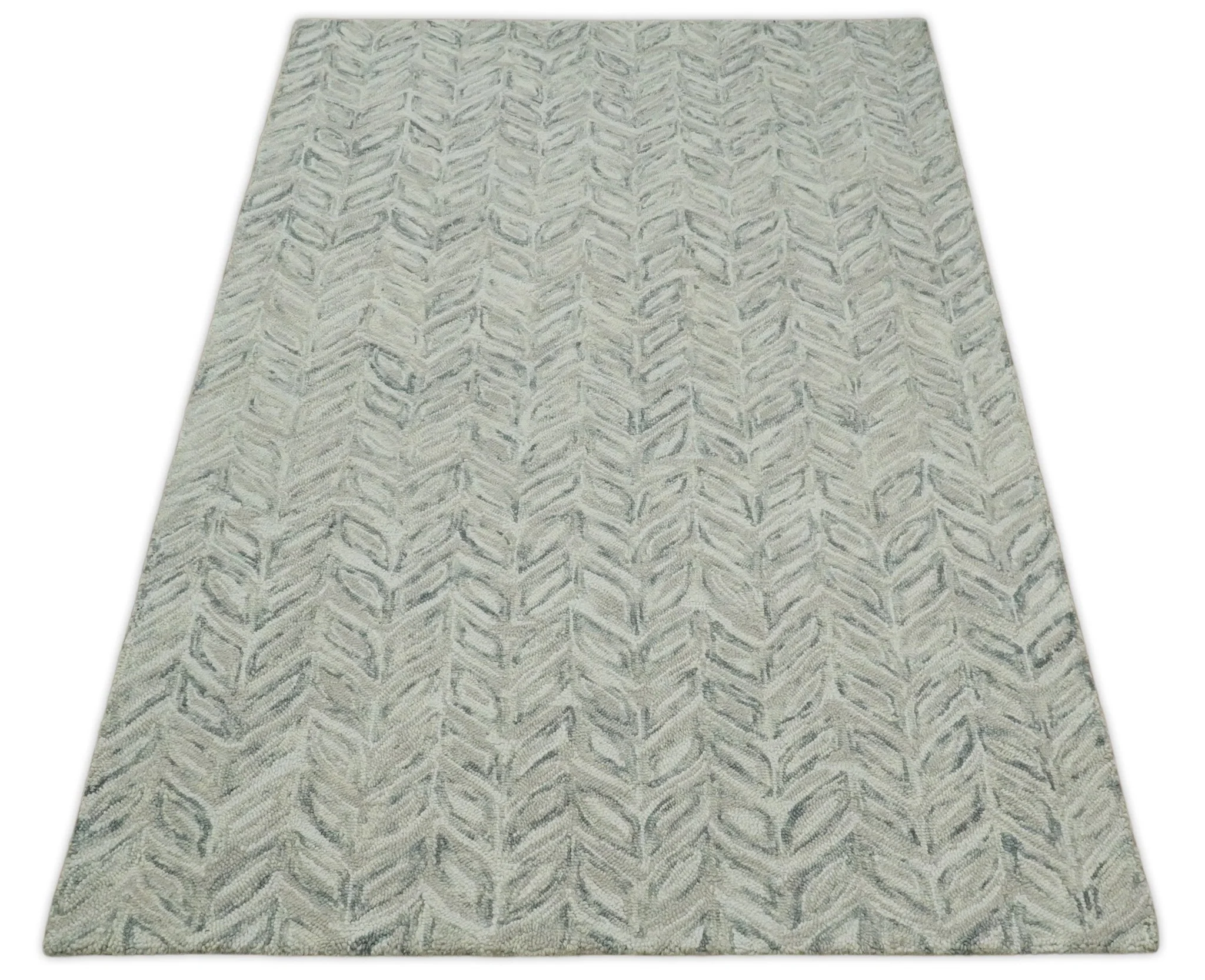 Custom Made Hand Tufted Modern Scandinavian Wool Rug - Image 9