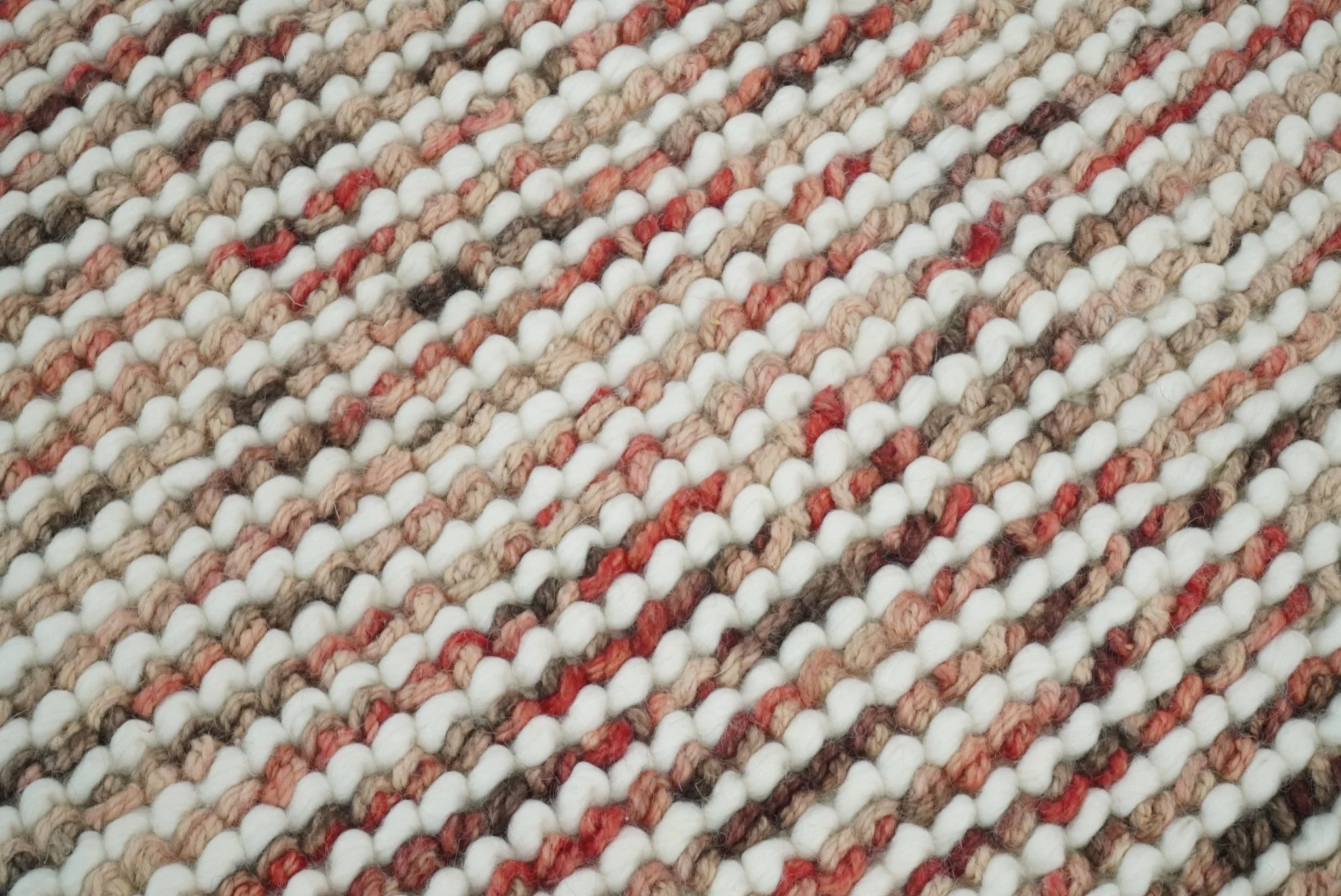 5x8 and 8x10 Hand Made Blue Woolen Chunky and Soft Area Rug | JOY3 - Image 4