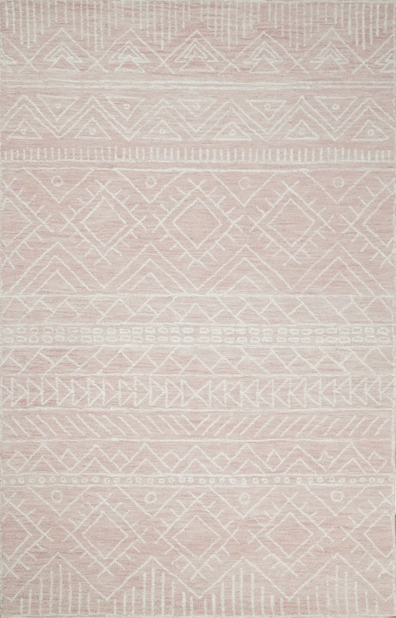 5x8 and 8x10 Hand Made Woolen Modern Pink Area Rug | AZT001 - Image 3