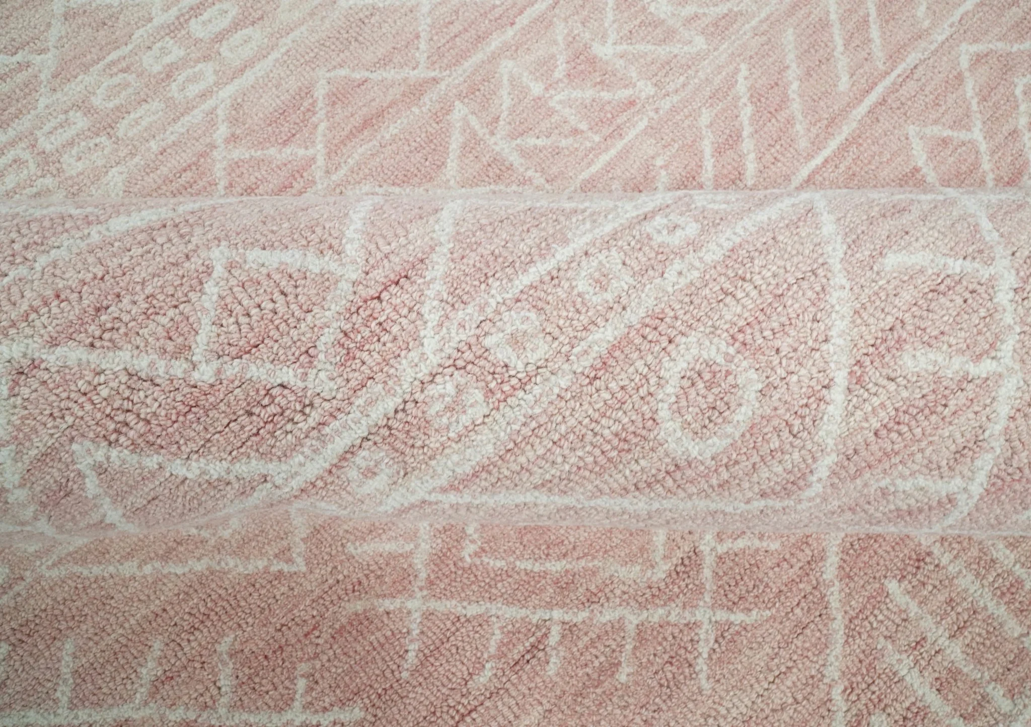 5x8 and 8x10 Hand Made Woolen Modern Pink Area Rug | AZT001 - Image 7