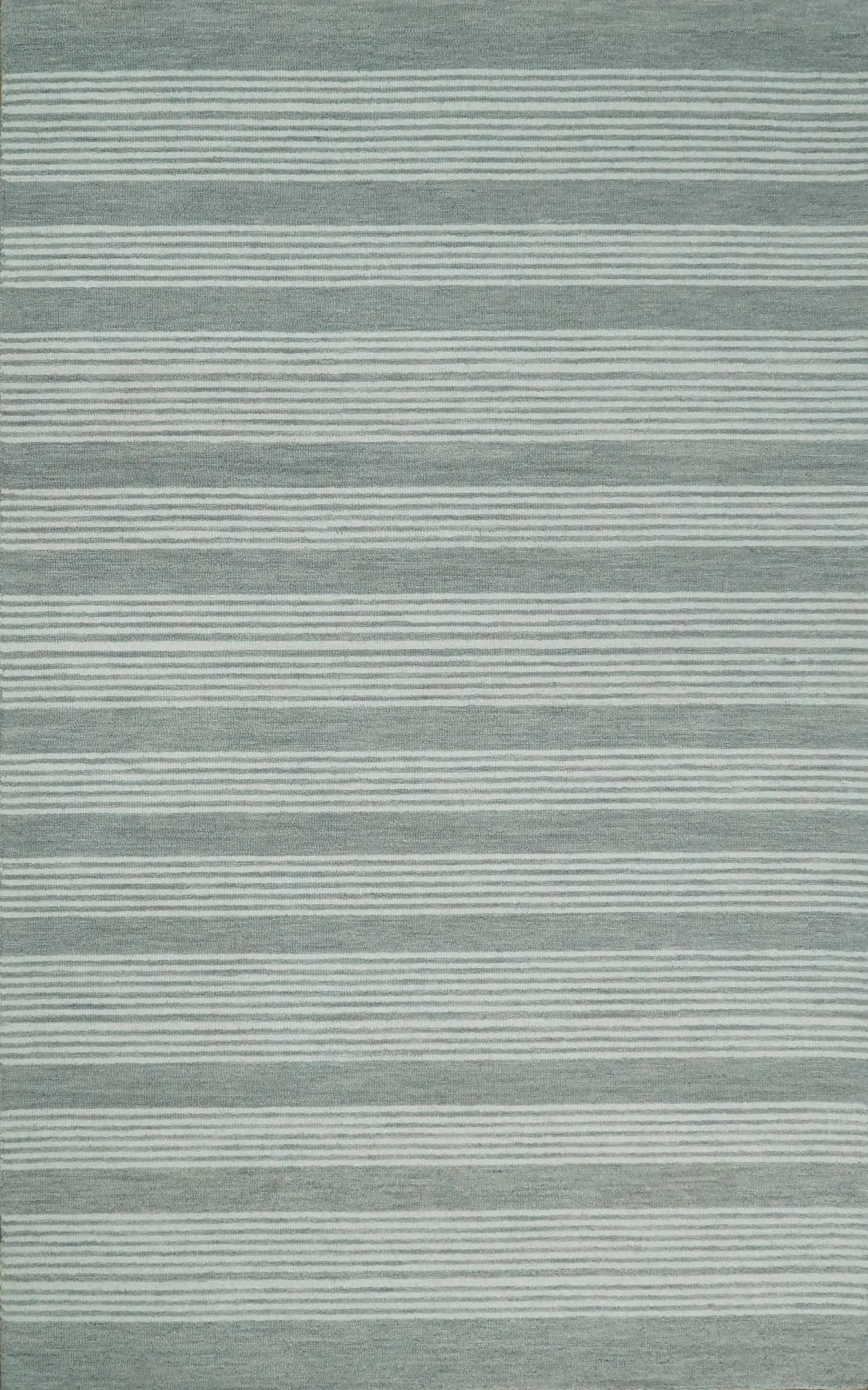 5x8 and 8x10 Hand Made Woolen Modern Grey and Ivory Area Rug | NAU001 - Image 4