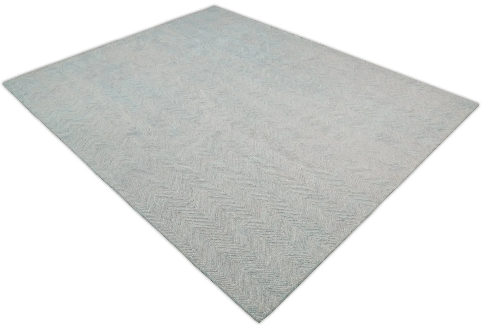 5x8 and 8x10 Hand Made Woolen Modern Pink and Gray Area Rug | EVE002 - Image 7