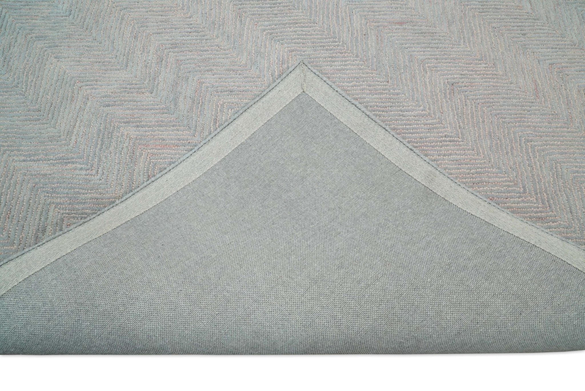 5x8 and 8x10 Hand Made Woolen Modern Pink and Gray Area Rug | EVE002 - Image 9