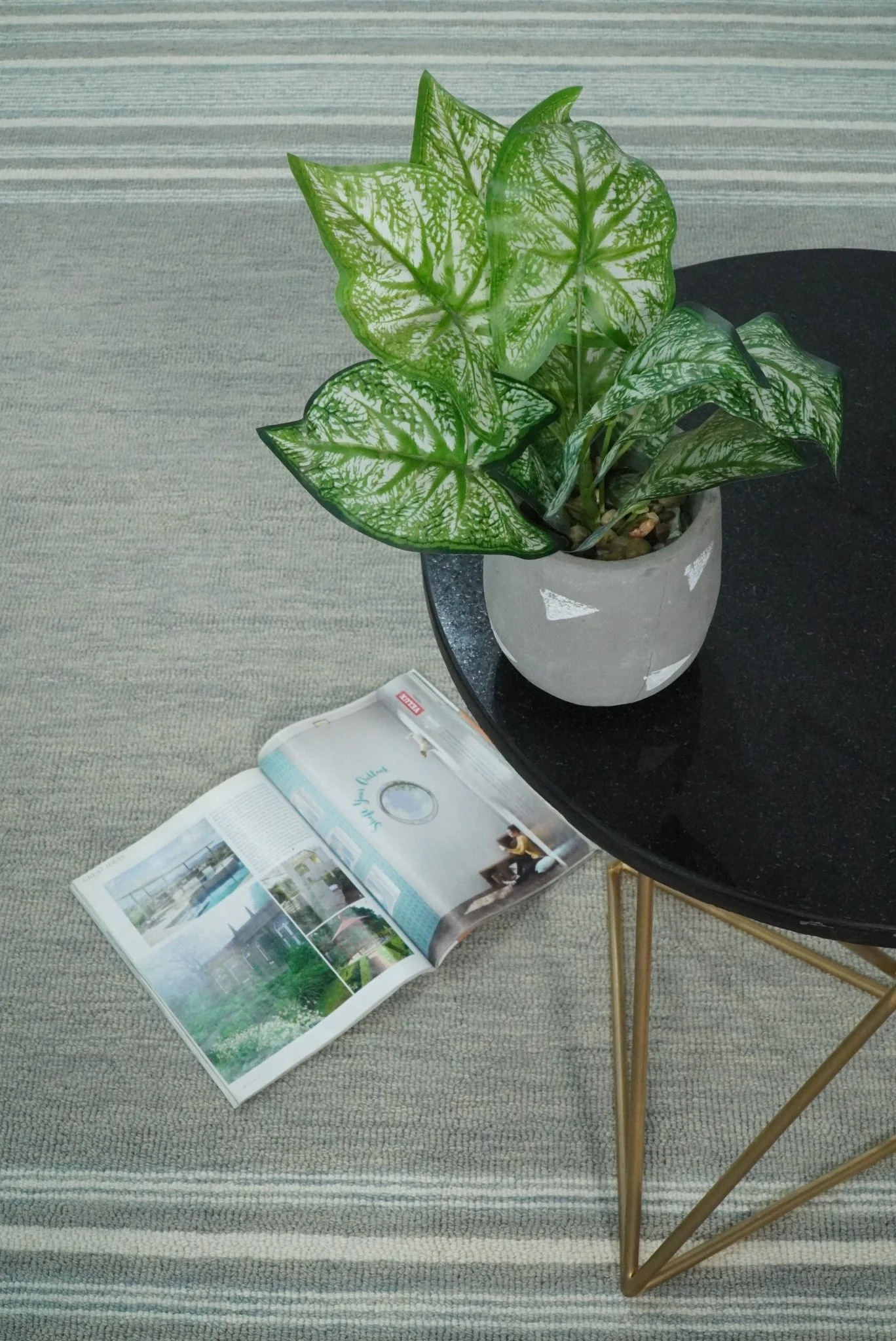 5x8 and 8x10 Hand Made Woolen Modern Stripes Ivory and Grey Area Rug | NAU003 - Image 5