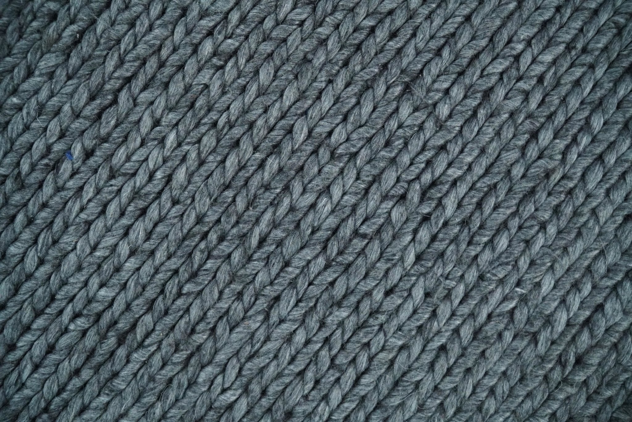 5x8 and 8x10 Braided Wool Solid Gray Felted Chunky Hand Woven Soft Plush Area Rug | DOV7 - Image 9