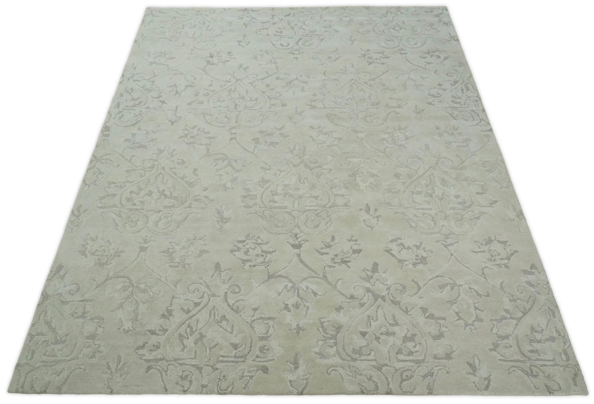 5x8 and 8x11 Handmade Area rug made with fine Wool Area Rug | TRD6381B - Image 12