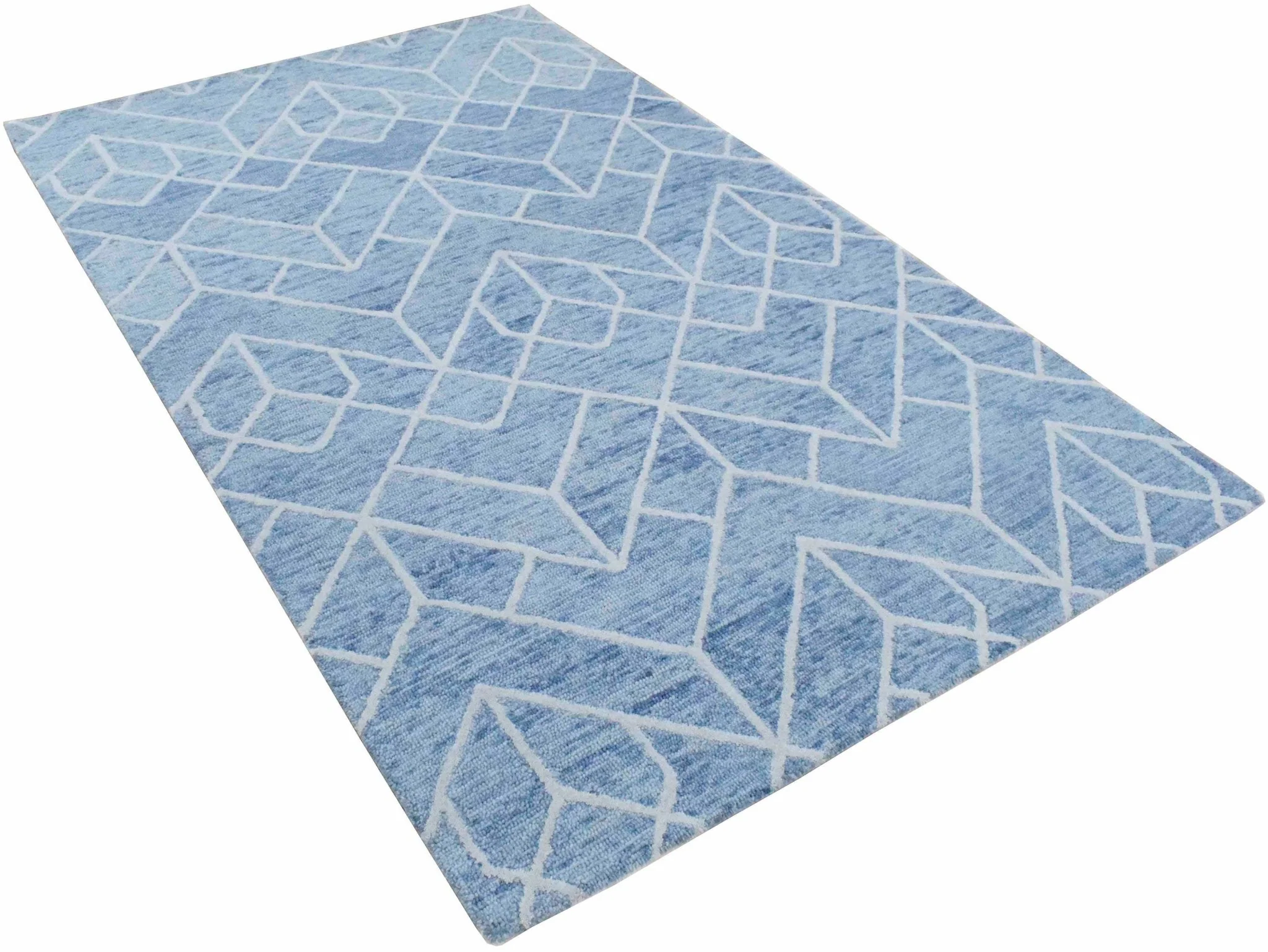 5x8 and 8x11 Handmade Area rug made with fine Wool Area Rug | TRD6373A - Image 3