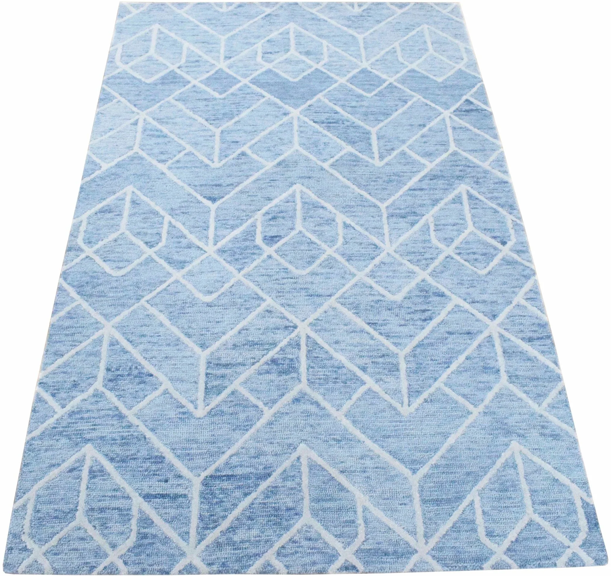 5x8 and 8x11 Handmade Area rug made with fine Wool Area Rug | TRD6373A - Image 4