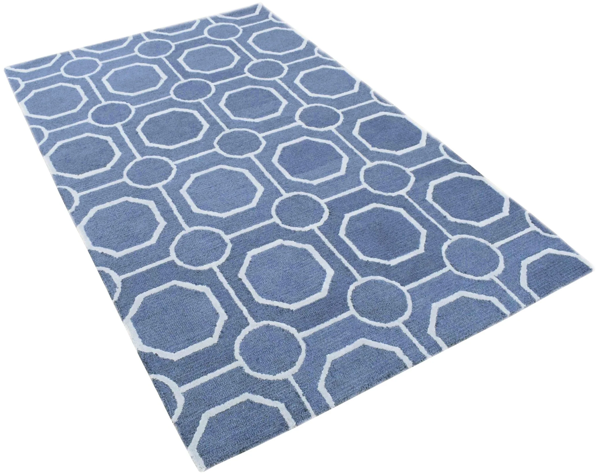5x8 and 8x11  Handmade Area rug made with fine Wool Area Rug | TRD6376A - Image 3