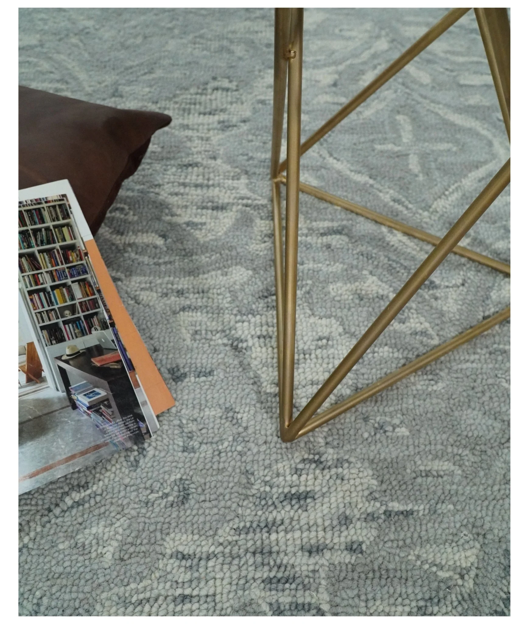 5x8 and 8x11  Handmade Area rug made with fine Wool Area Rug | TRD6374B - Image 6