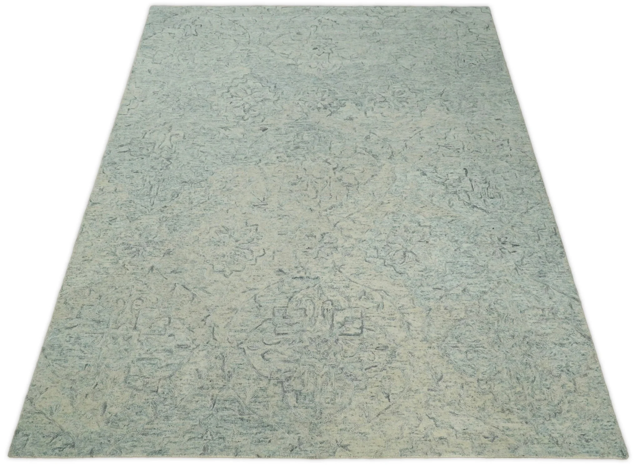 5x8 and 8x11 Handmade Area rug made with finel Wool Area Rug | TRD6380C - Image 11