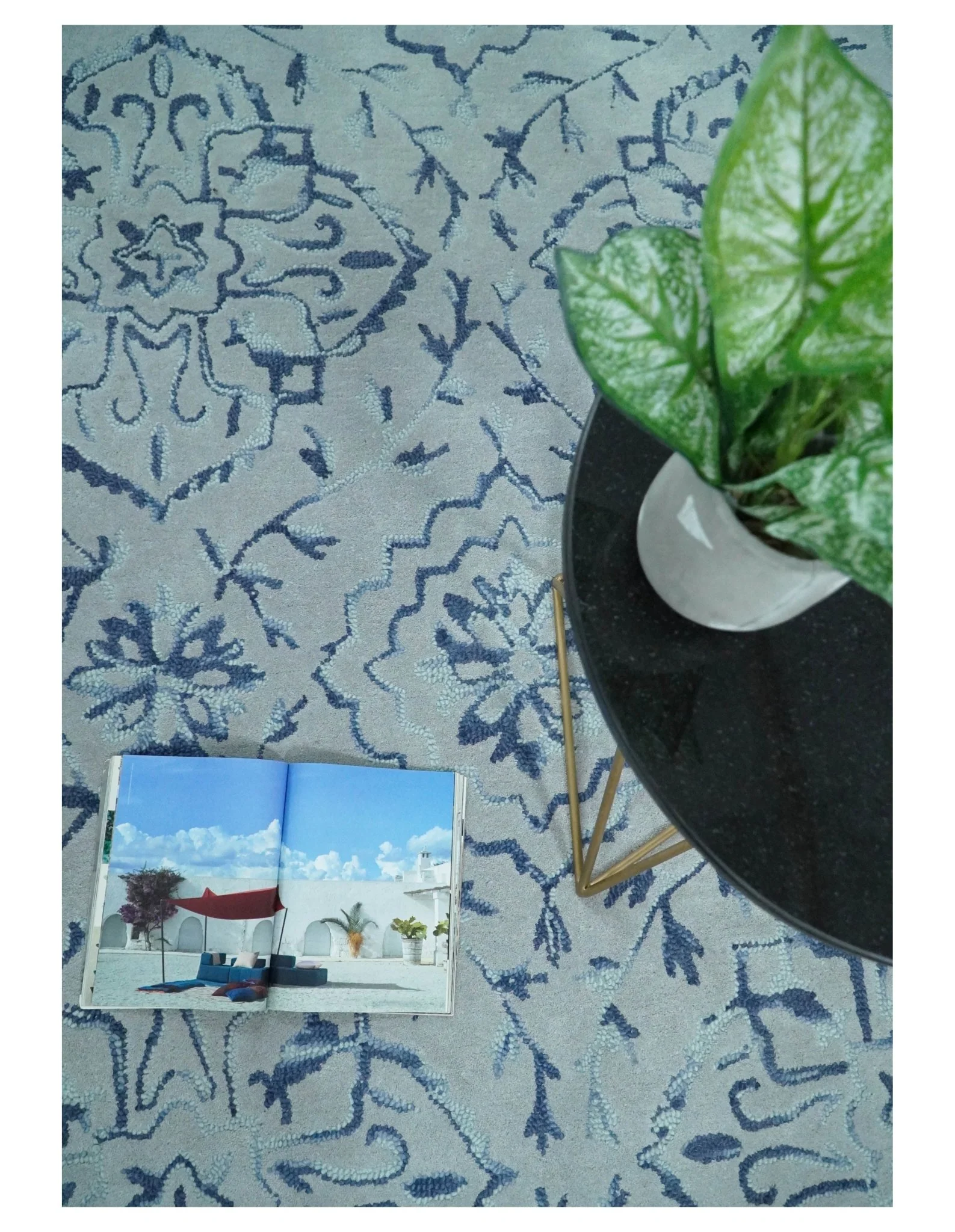 5x8 and 8x11 Handmade Area rug made with fine  Wool Area Rug | TRD6380B - Image 4