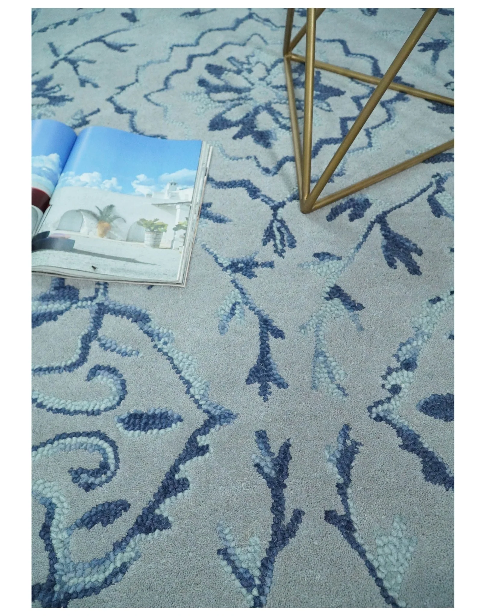 5x8 and 8x11 Handmade Area rug made with fine  Wool Area Rug | TRD6380B - Image 5