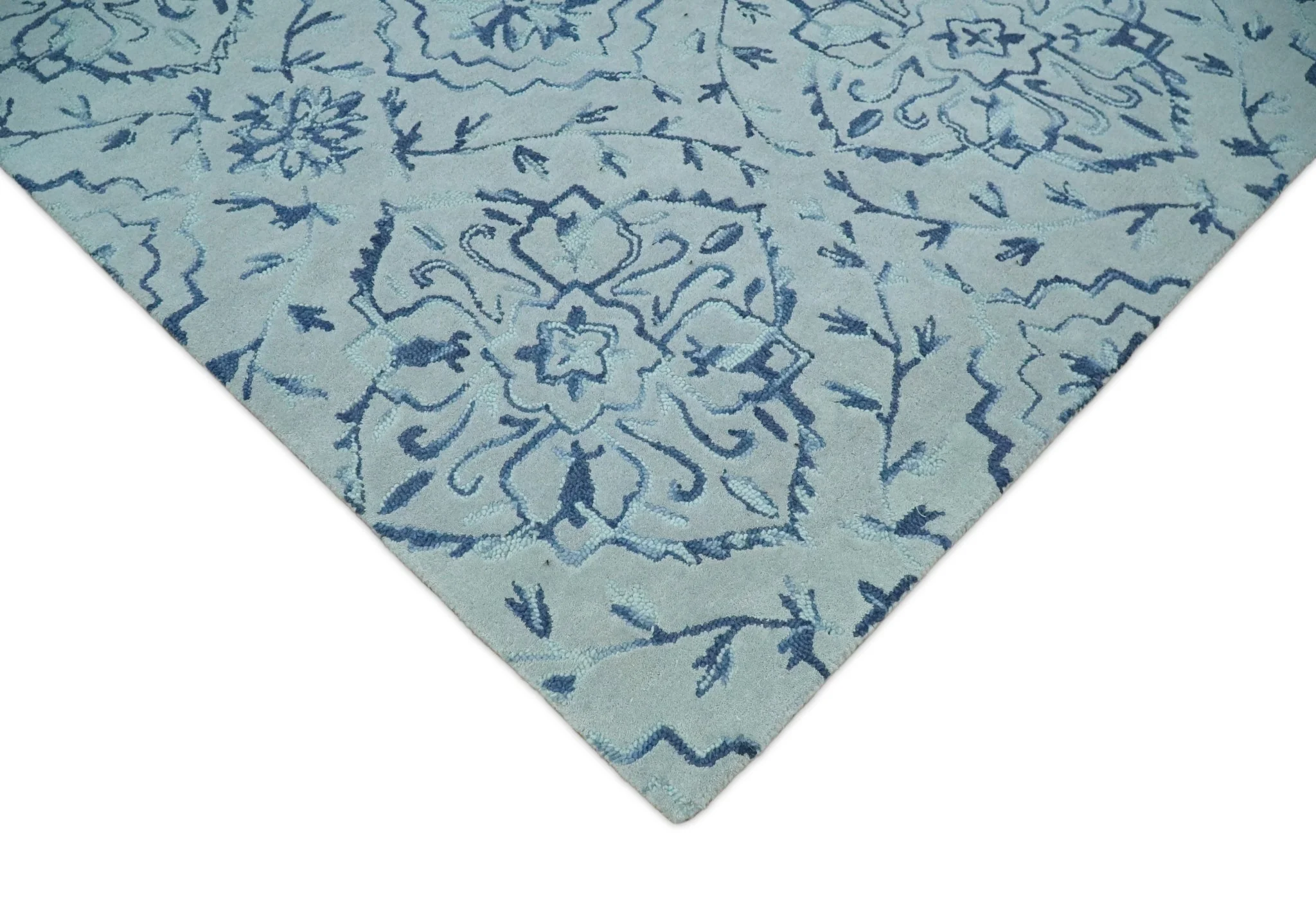 5x8 and 8x11 Handmade Area rug made with fine  Wool Area Rug | TRD6380B - Image 8