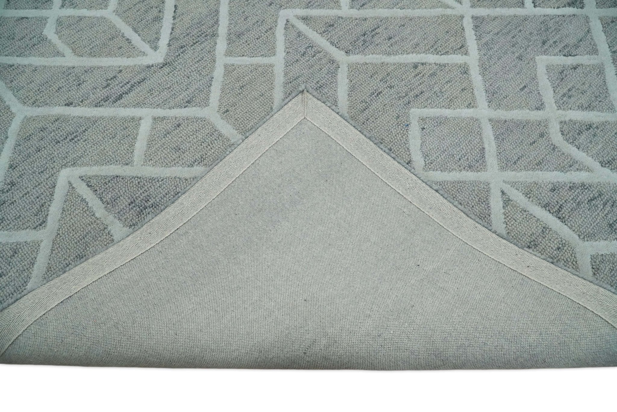 5x8 and 8x11 Handmade Area rug made with fine Wool Area Rug | TRD6373C - Image 3