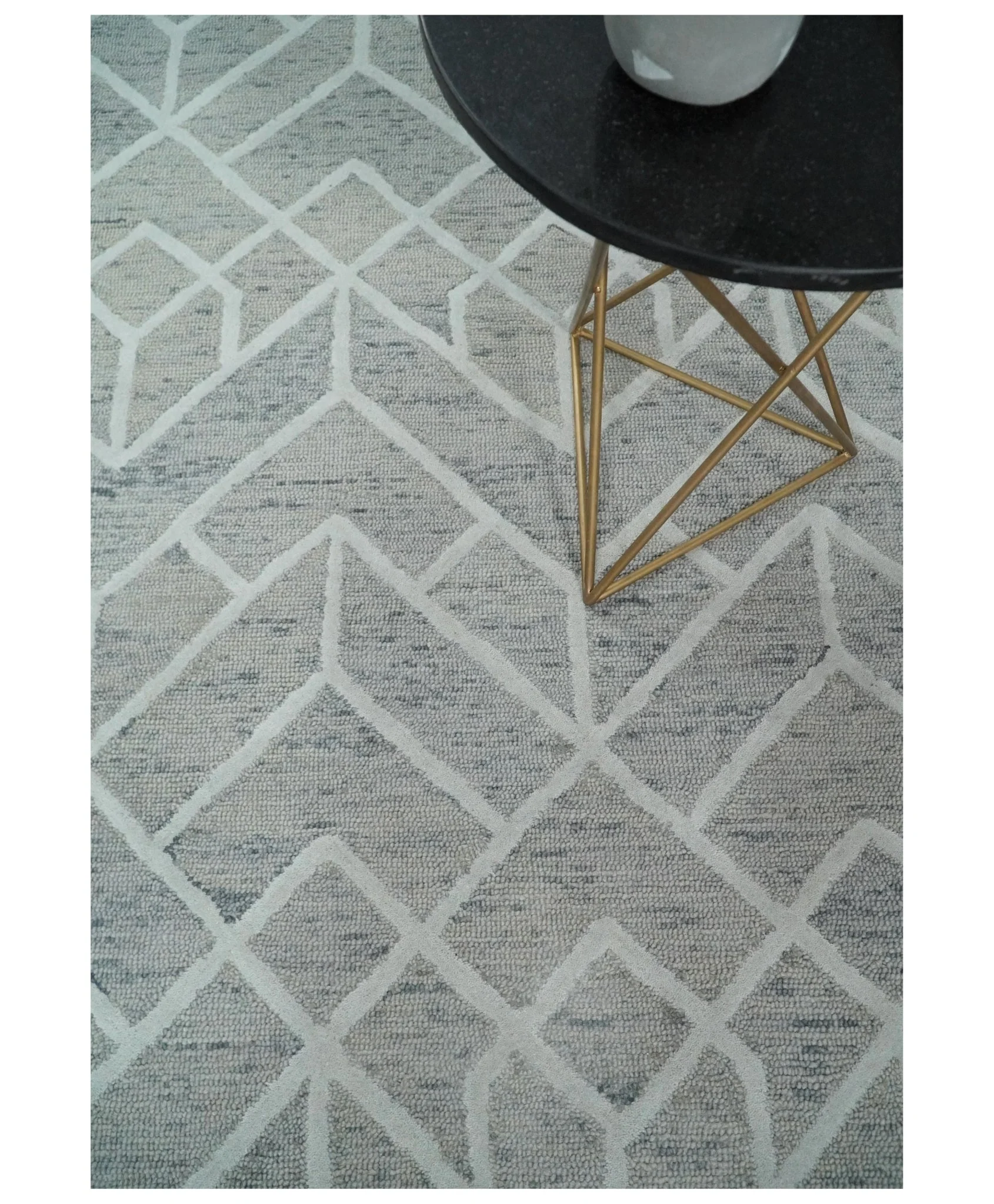 5x8 and 8x11 Handmade Area rug made with fine Wool Area Rug | TRD6373C - Image 7