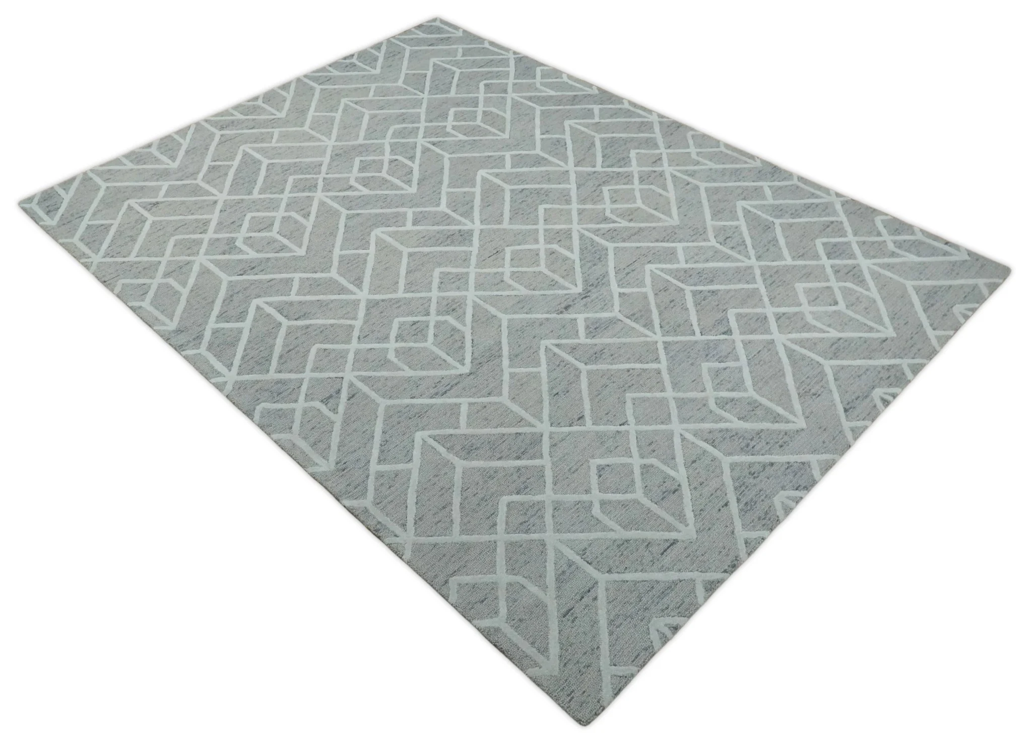 5x8 and 8x11 Handmade Area rug made with fine Wool Area Rug | TRD6373C - Image 9
