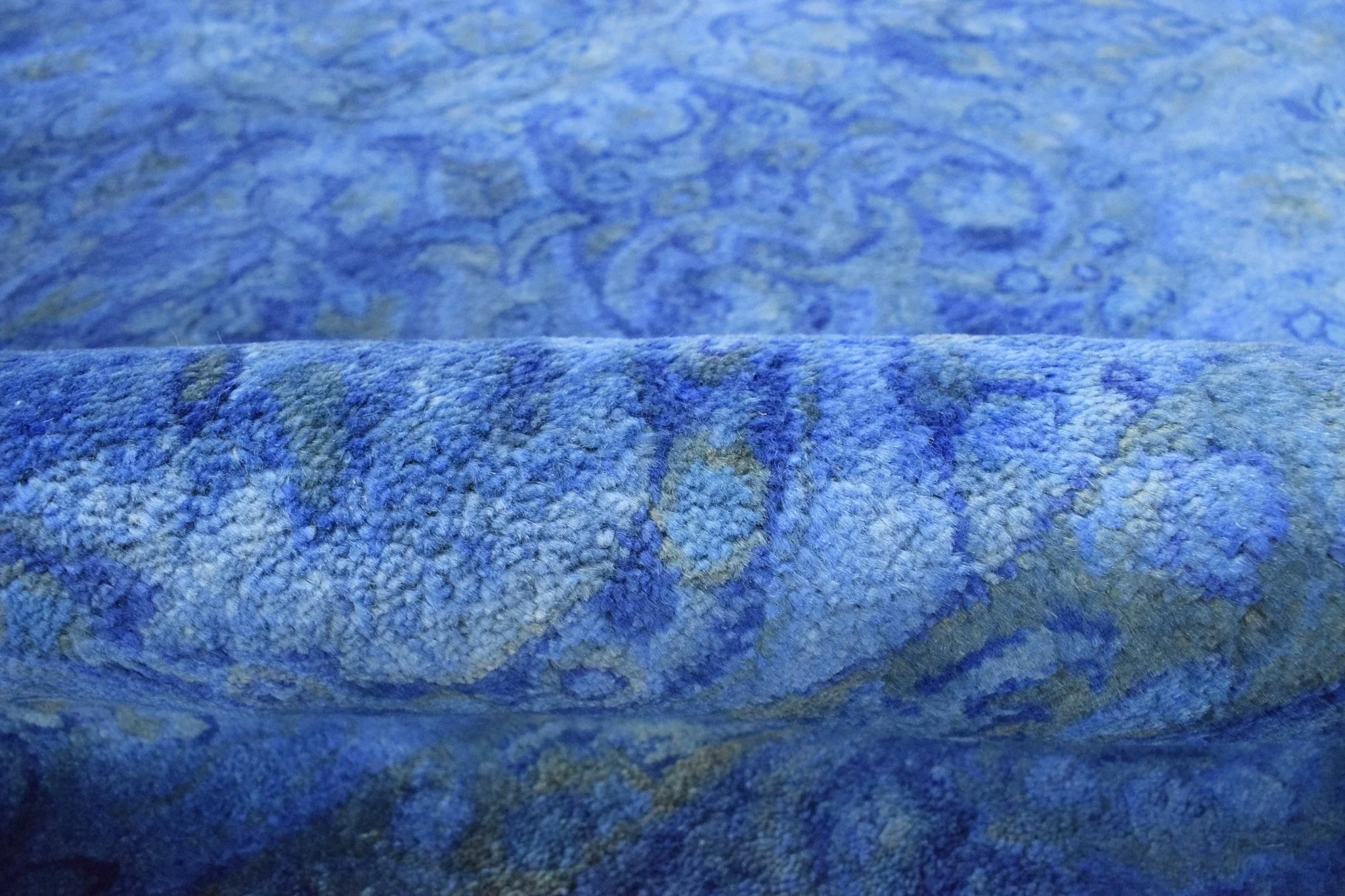 5x8 Blue Handmade Overdyed Wool Area Rug , Accent Rug, Kitchen, Living Room Rug | TUF8 - Image 7