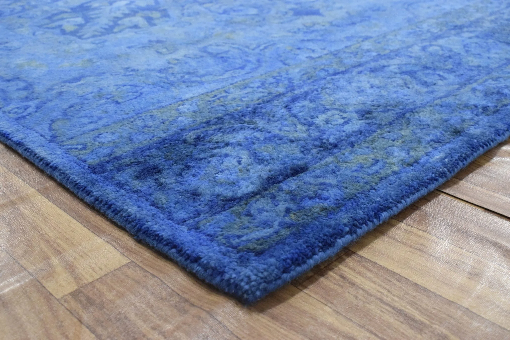 5x8 Blue Handmade Overdyed Wool Area Rug , Accent Rug, Kitchen, Living Room Rug | TUF8 - Image 8