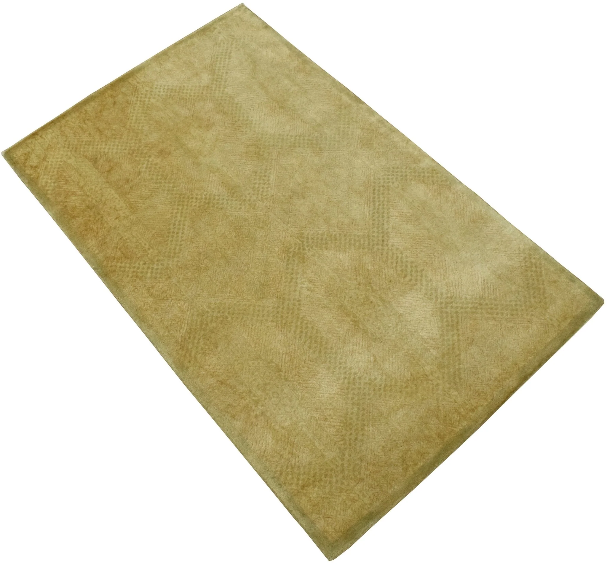 5x8 Gold Wool Area Rug | Handmade Area rug made with fine wool - Image 3