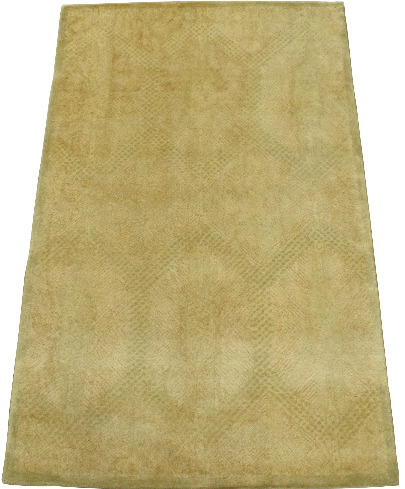 5x8 Gold Wool Area Rug | Handmade Area rug made with fine wool - Image 4