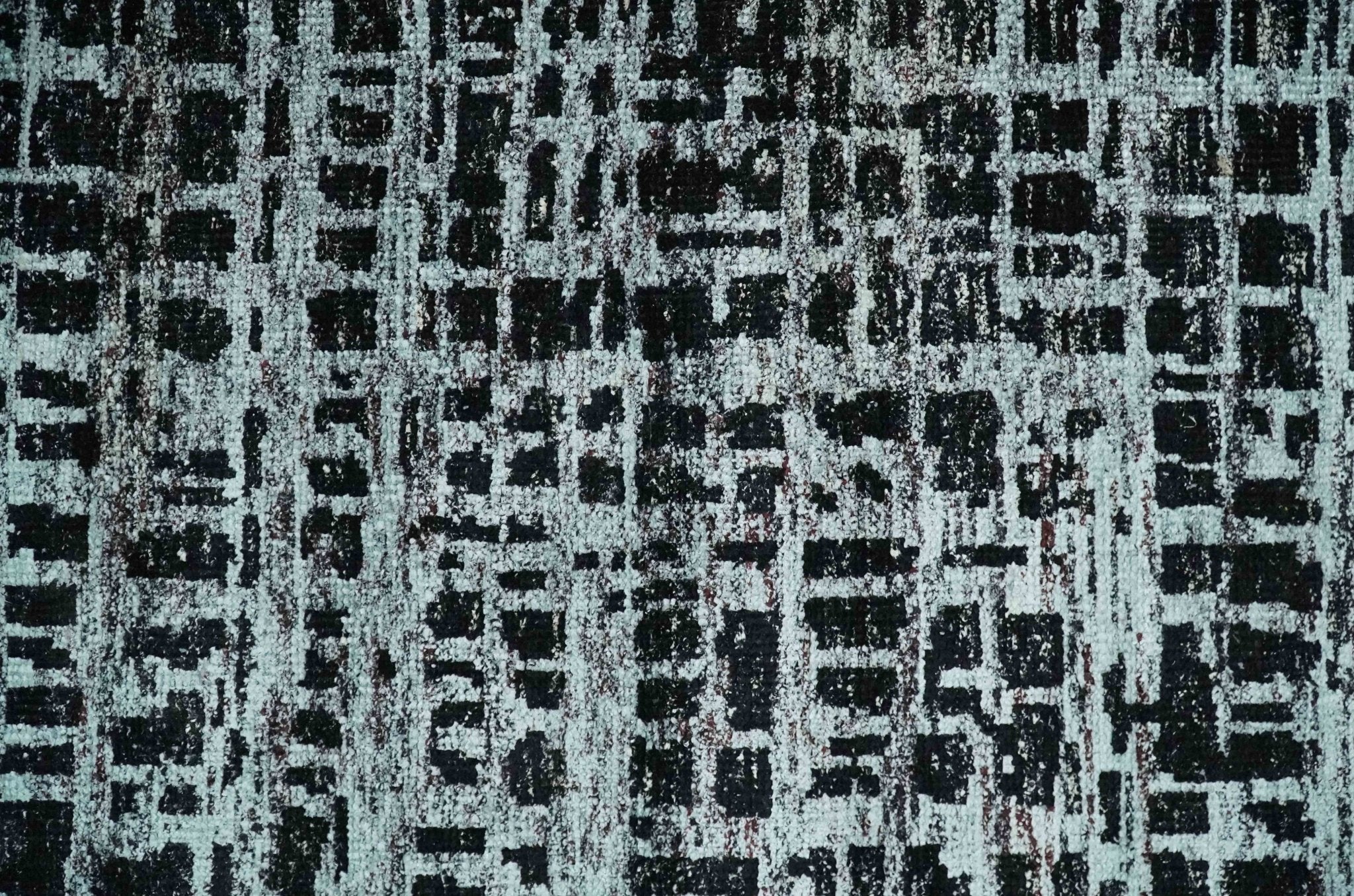 5x8 Hand Knotted Black and Silver Modern Abstract Contemporary Recycled Silk Area Rug | OP120 - Image 8