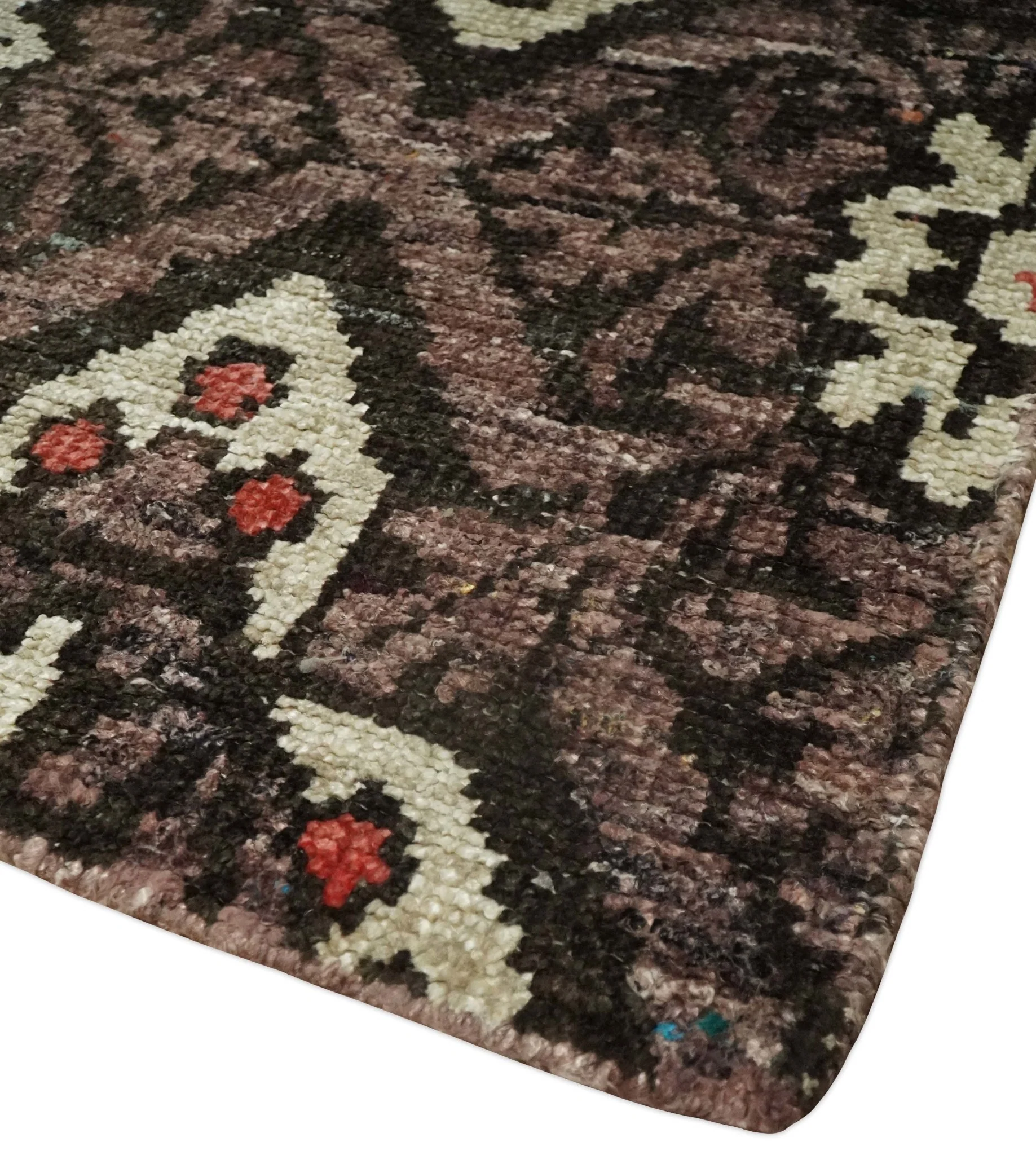5x8 Hand Knotted Brown, Beige and Rust Antique Persian Style Contemporary Bamboo Silk Area Rug | OP69 - Image 4