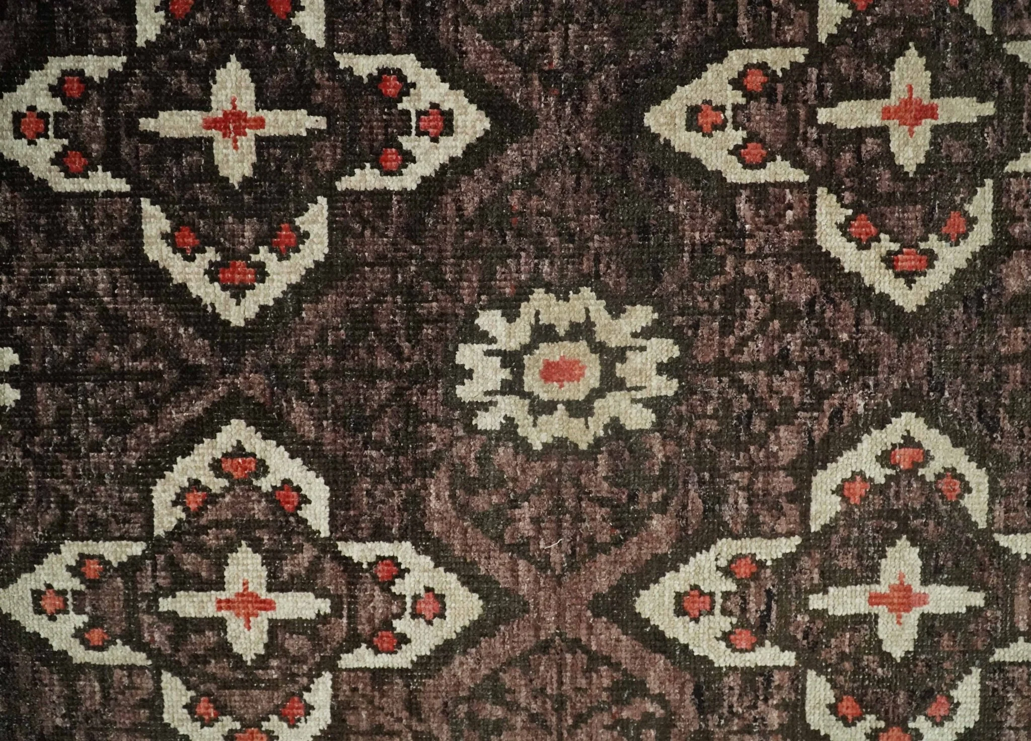 5x8 Hand Knotted Brown, Beige and Rust Antique Persian Style Contemporary Bamboo Silk Area Rug | OP69 - Image 8