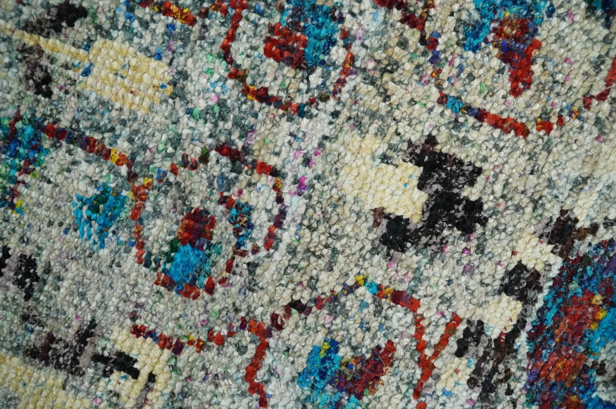 5x8 Hand Knotted Multicolor Antique Persian Style Contemporary Recycled Silk Area Rug | OP84 - Image 4