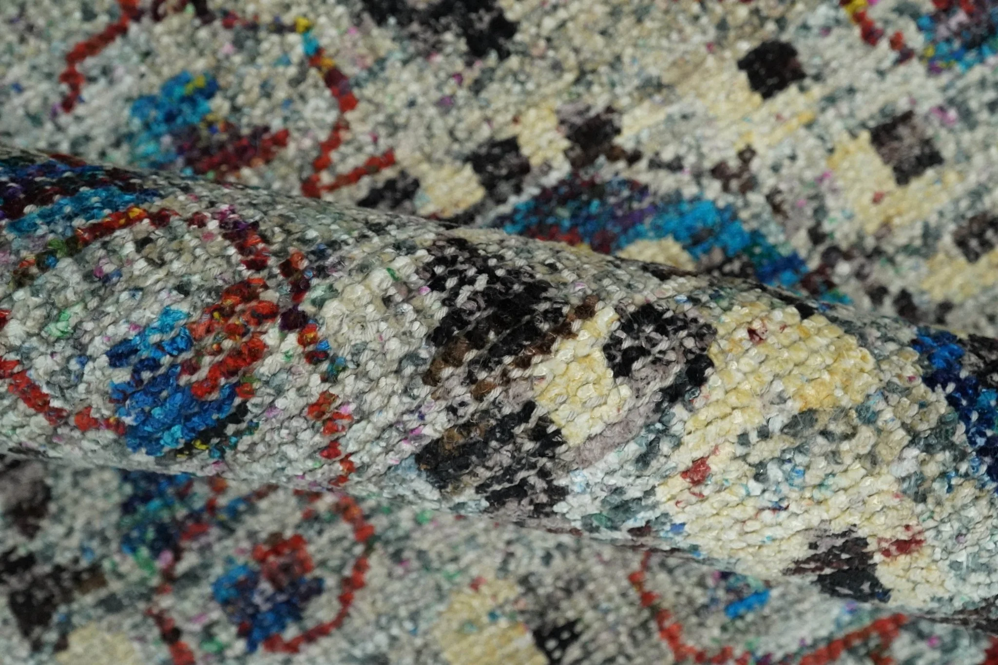 5x8 Hand Knotted Multicolor Antique Persian Style Contemporary Recycled Silk Area Rug | OP84 - Image 6