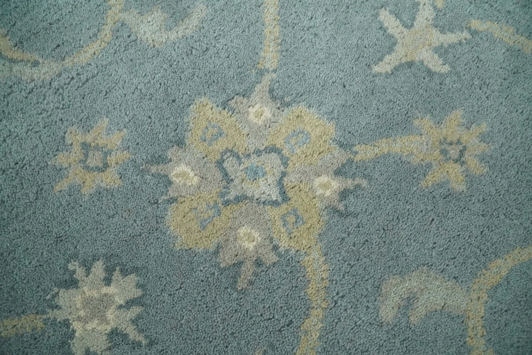 5x8 and 9x12 Handmade Classic Vintage Design Blue and Silver Wool Area Rug | TRDCP12158 - Image 5