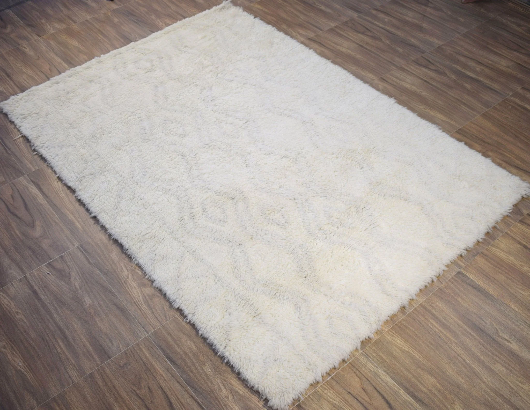 Silver and Charcoal 5X8 Rug Modern Handmade New Zealand Wool Area Rug  | TRD172158 - Image 4