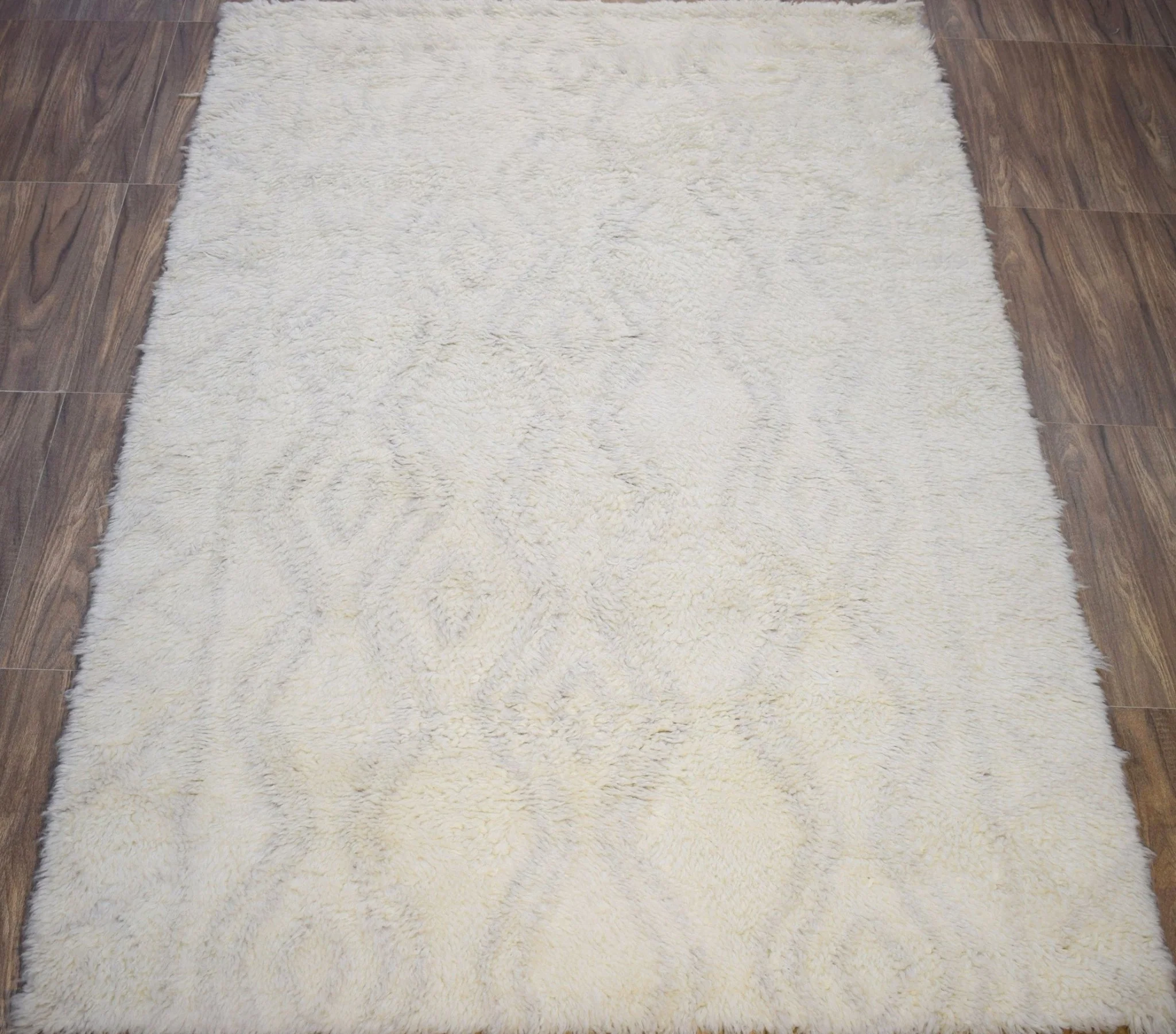 Silver and Charcoal 5X8 Rug Modern Handmade New Zealand Wool Area Rug  | TRD172158 - Image 5