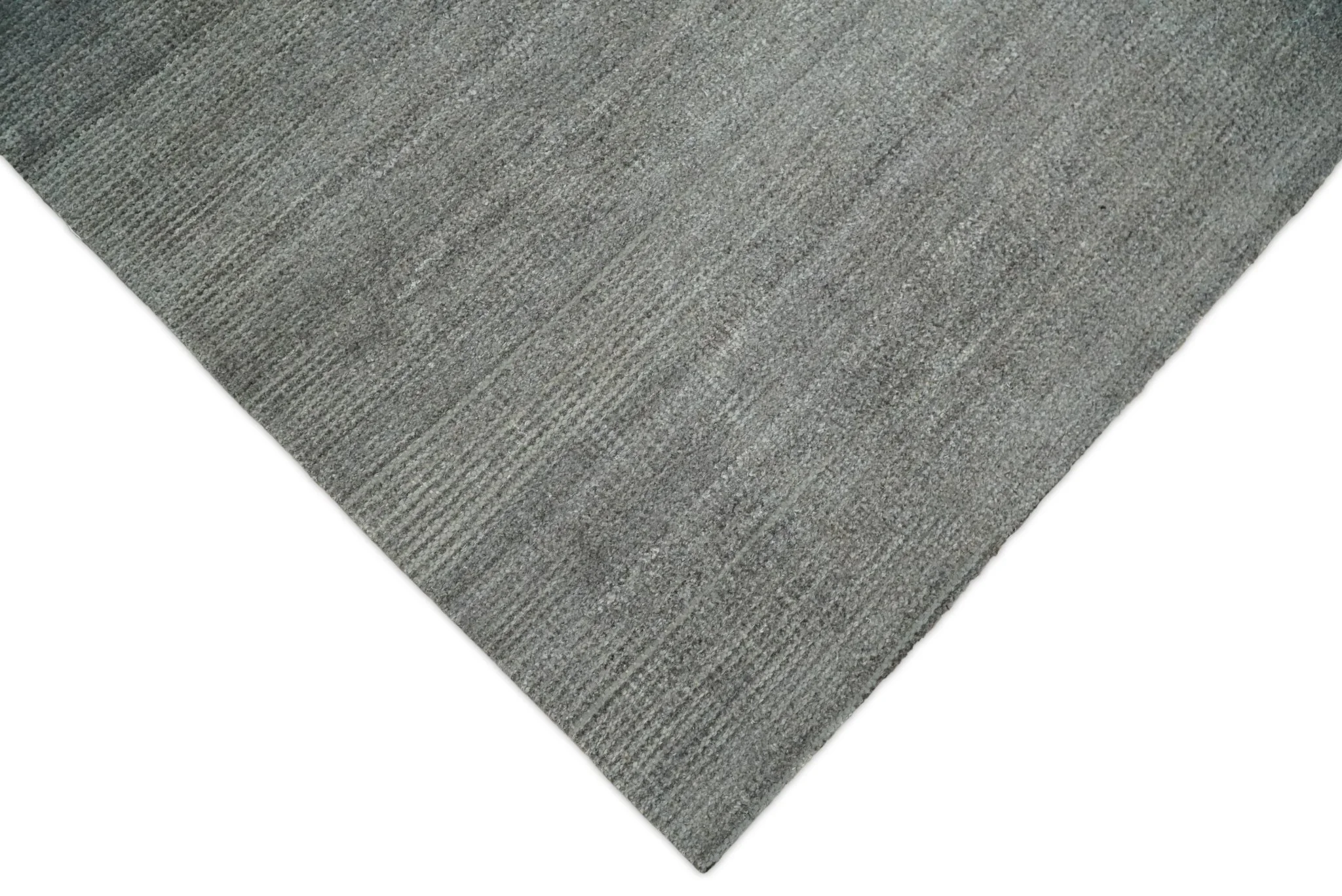 5x8 Solid Gray Rug made with wool and viscose blend | TRD178A - Image 3