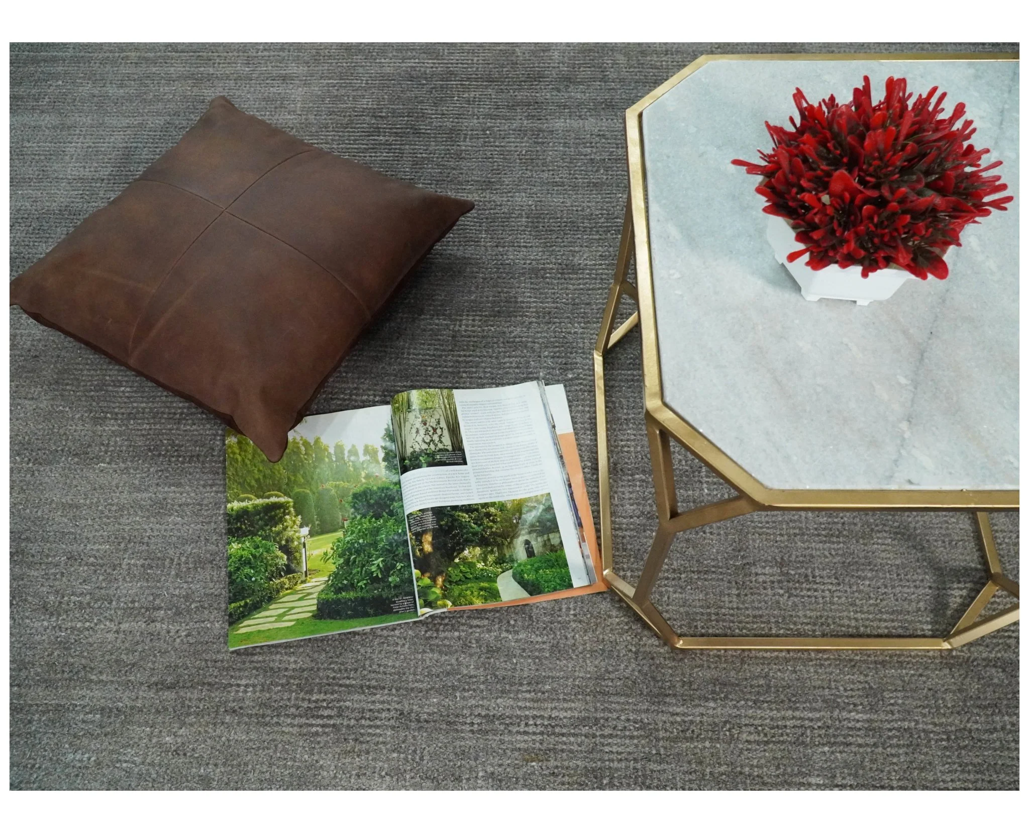 5x8 Solid Gray Rug made with wool and viscose blend | TRD178A - Image 4